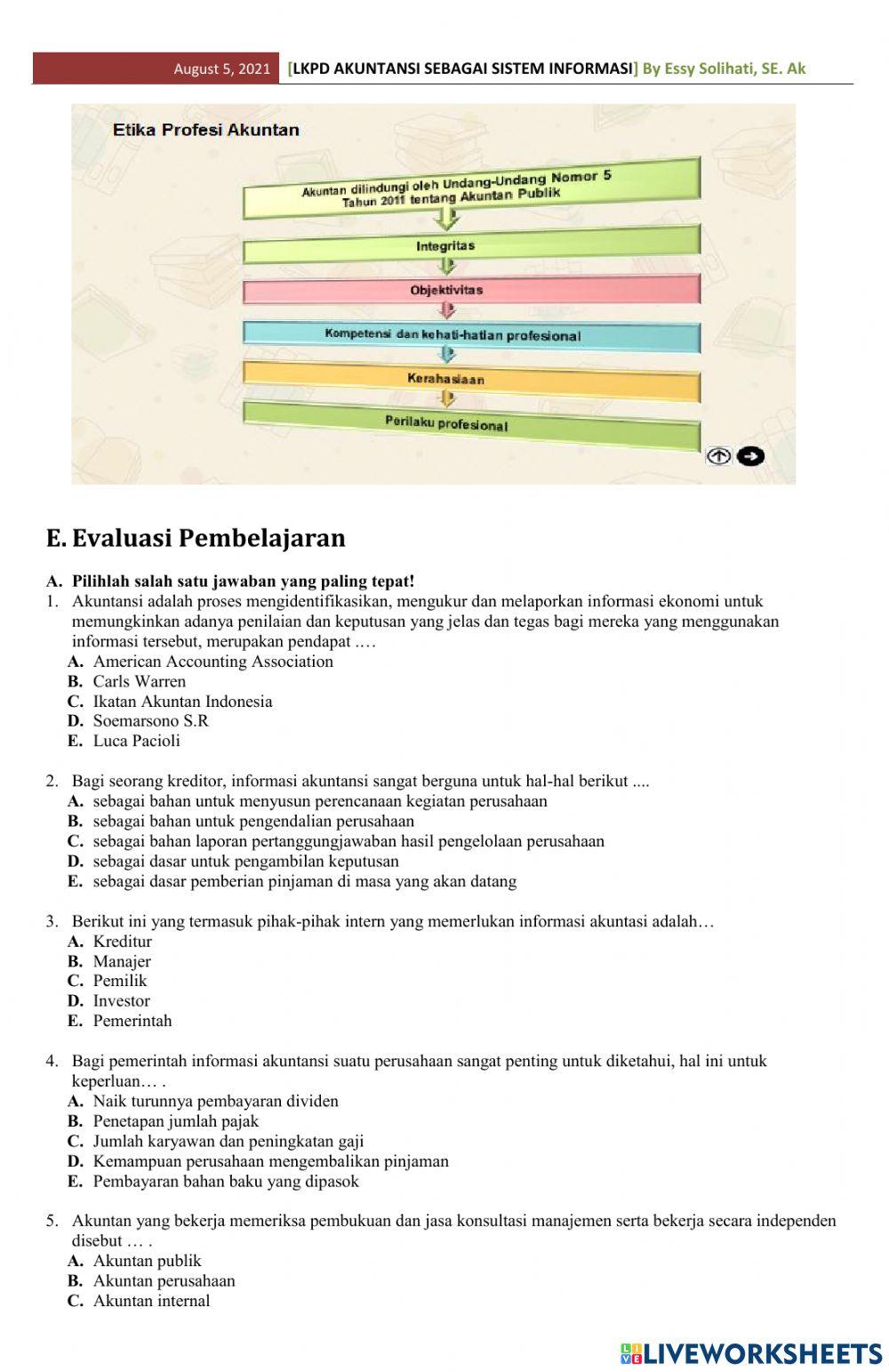 Lkpd akt sbg sistem informasi