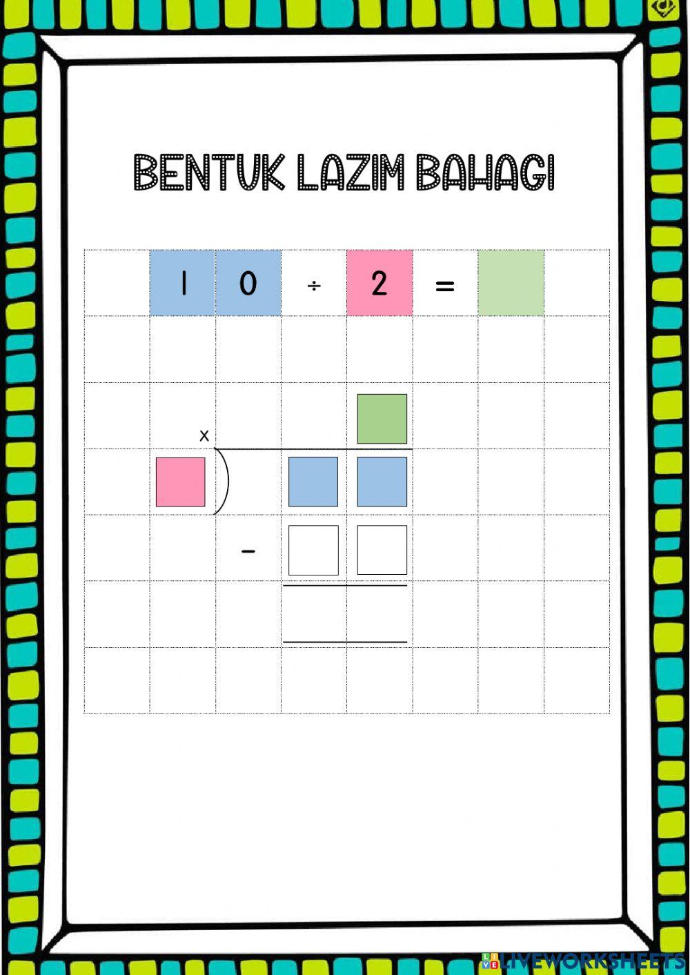 Bentuk Lazim Bahagi