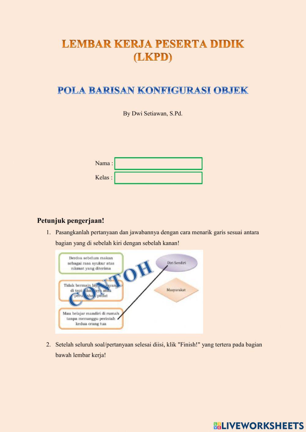 Pola Bilangan Konfigurasi Objek