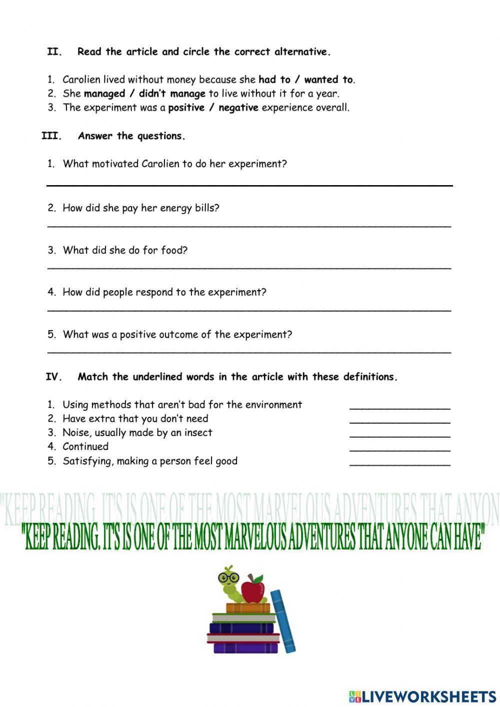 Reading activity n°1