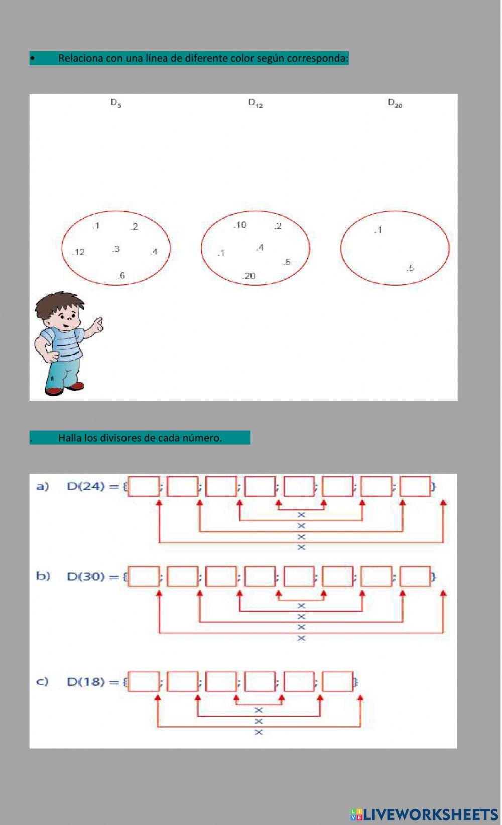 Divisores y múltiplos