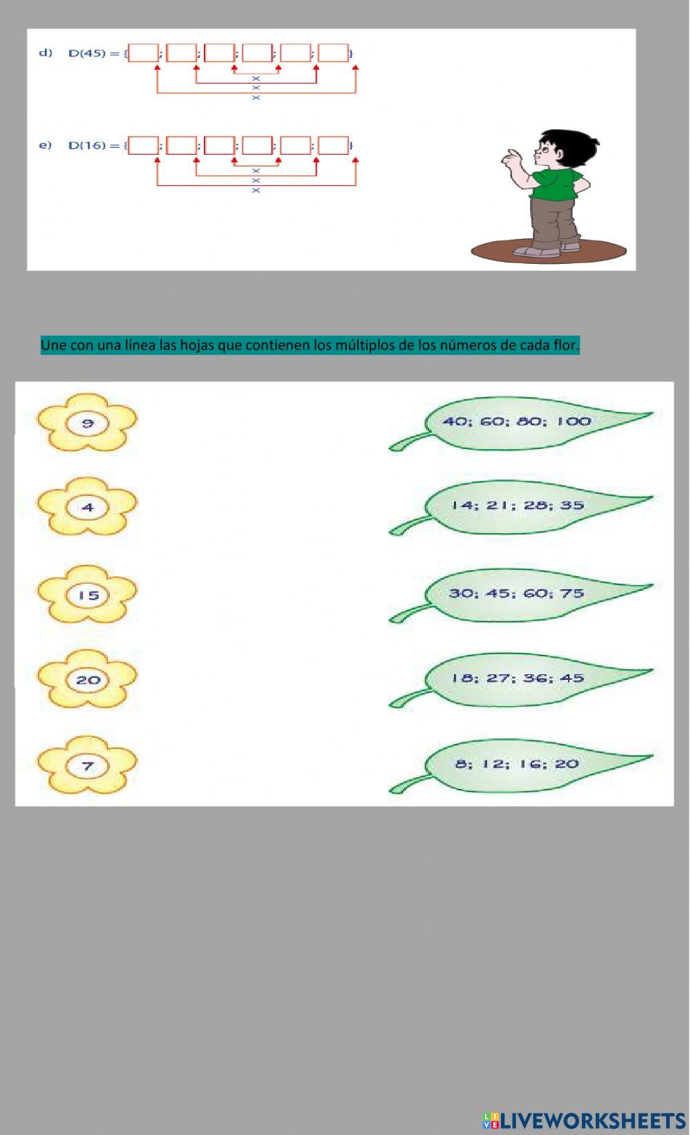 Divisores y múltiplos