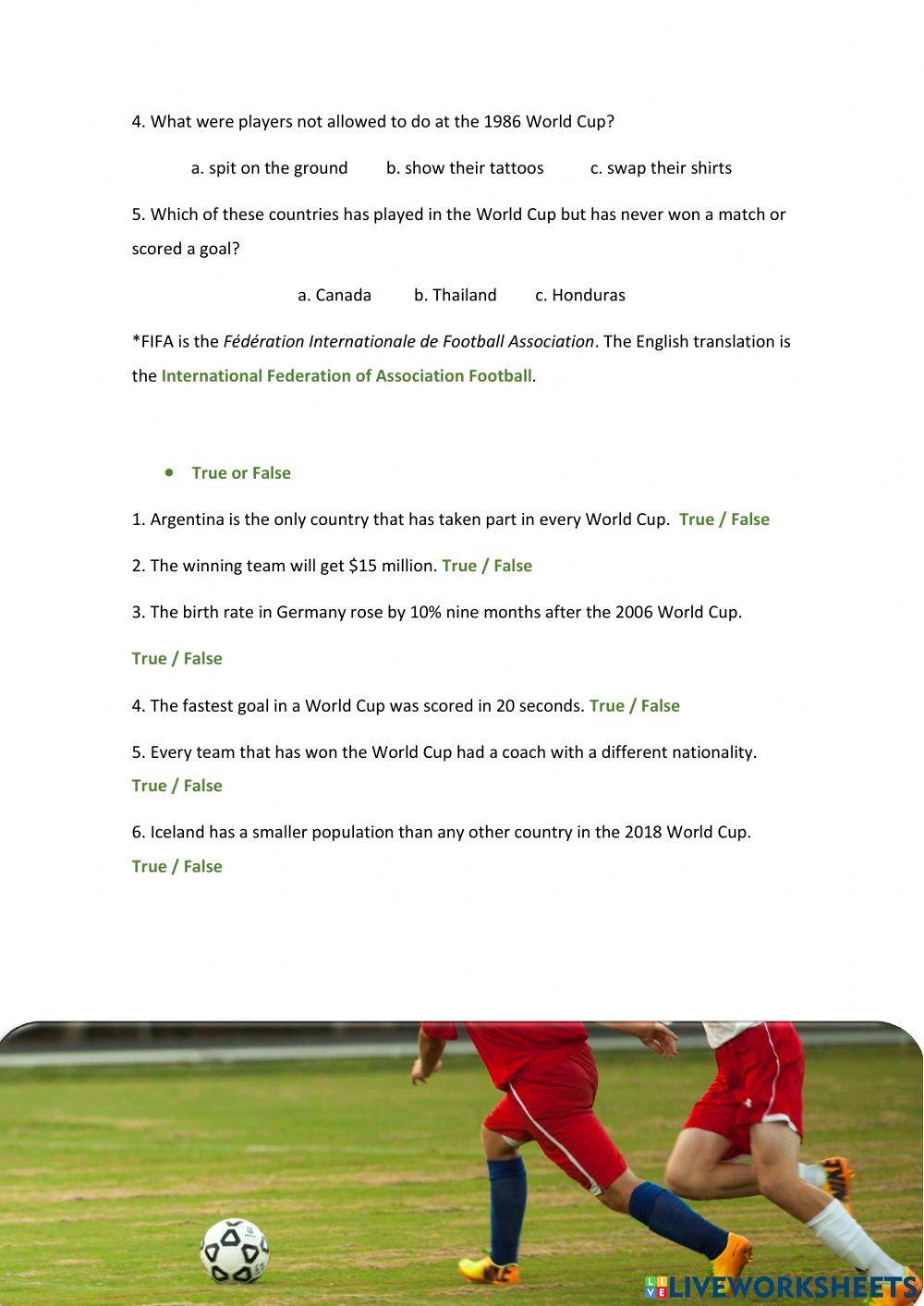 Football and the world cup