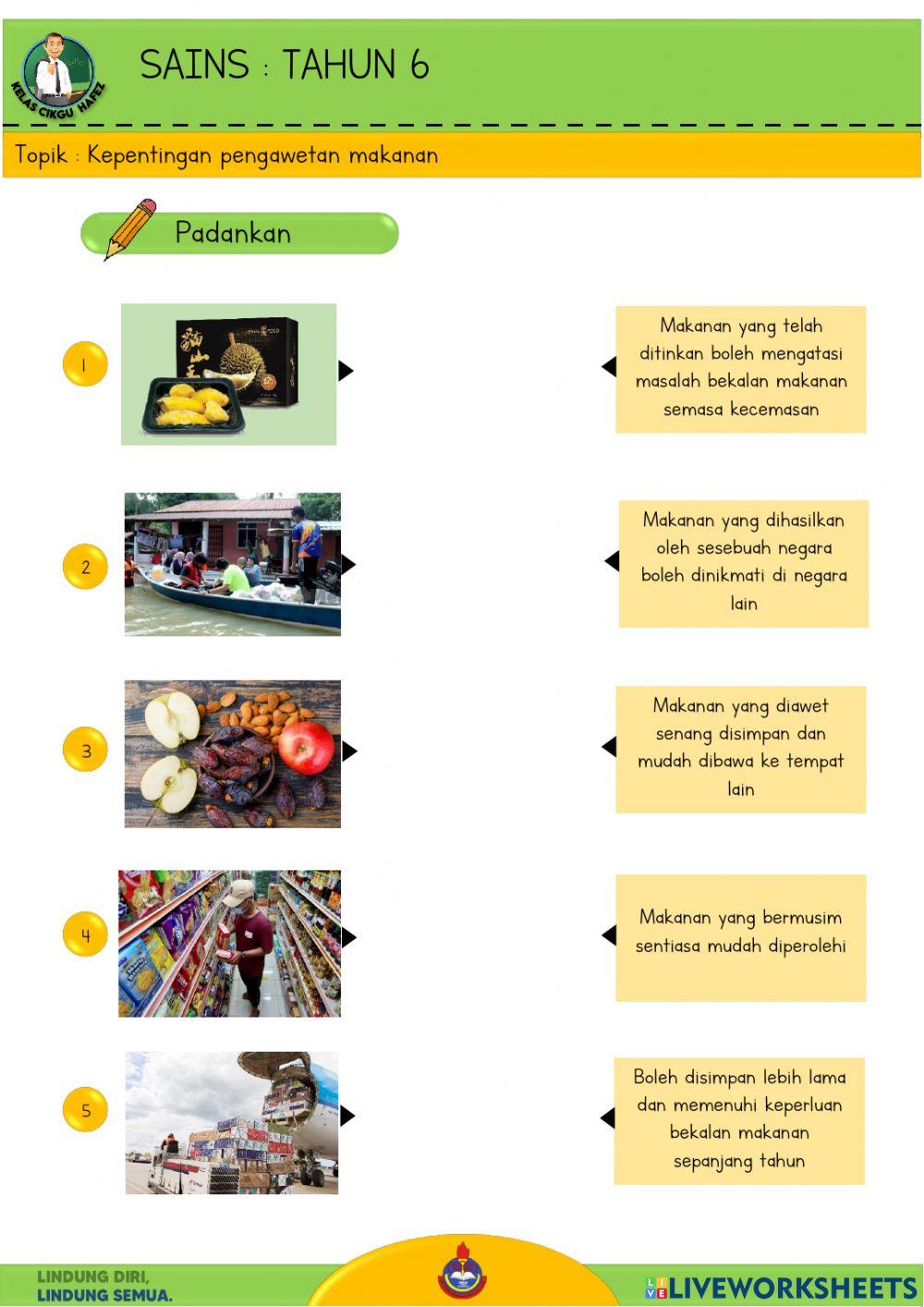 Sains T6 - Kepentingan Pengawetan Makanan