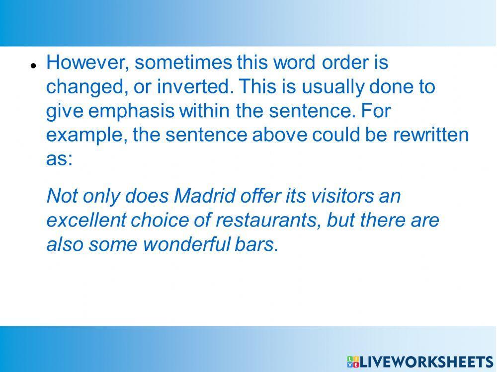 CPE inversions - Objective for Proficiency