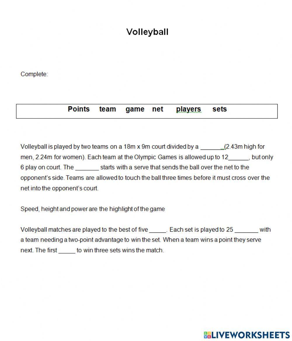 Volleyball rules