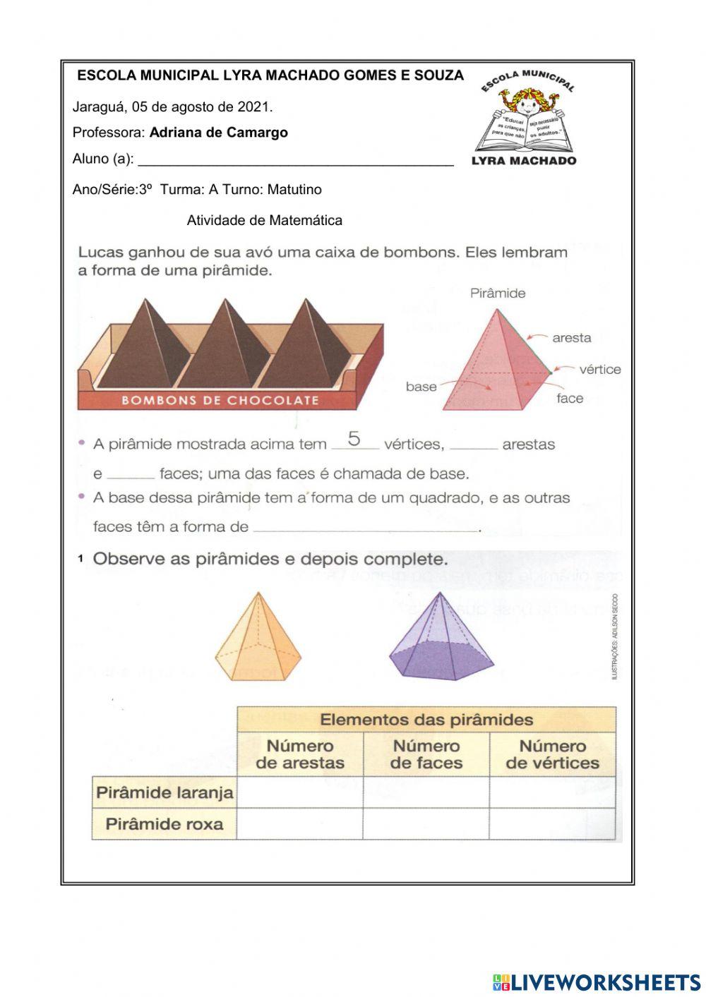 Atividade de Matemática