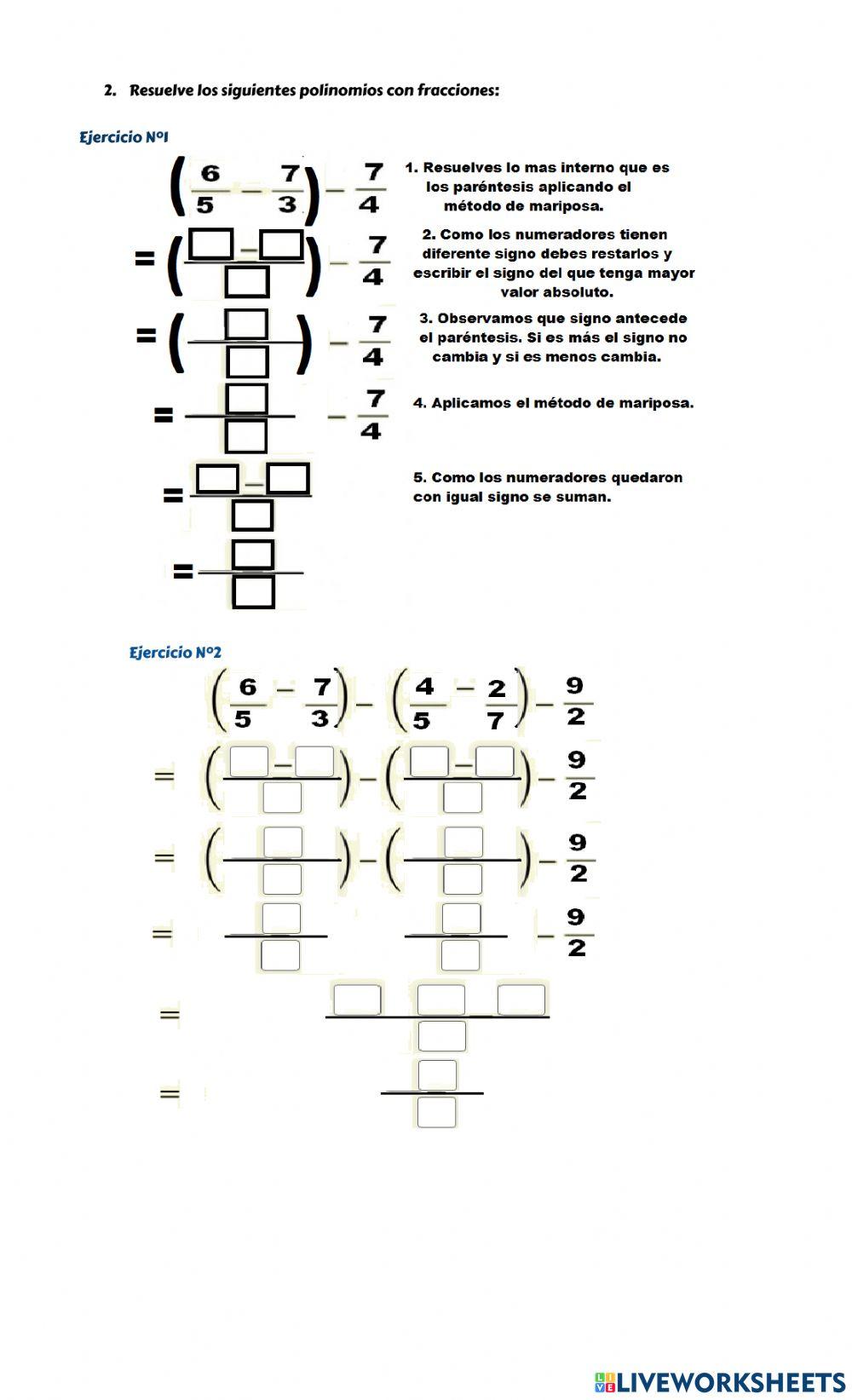 Polinomio con fracciones