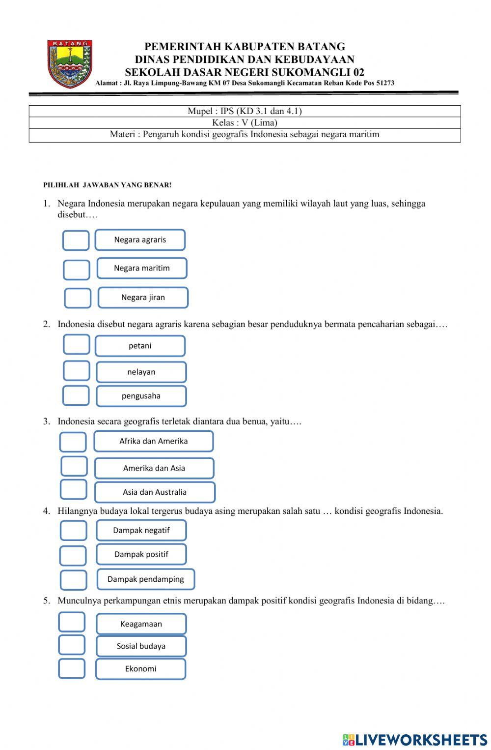 Tema 1 Subtema 3 Pembelajaran 3 Kelas 5