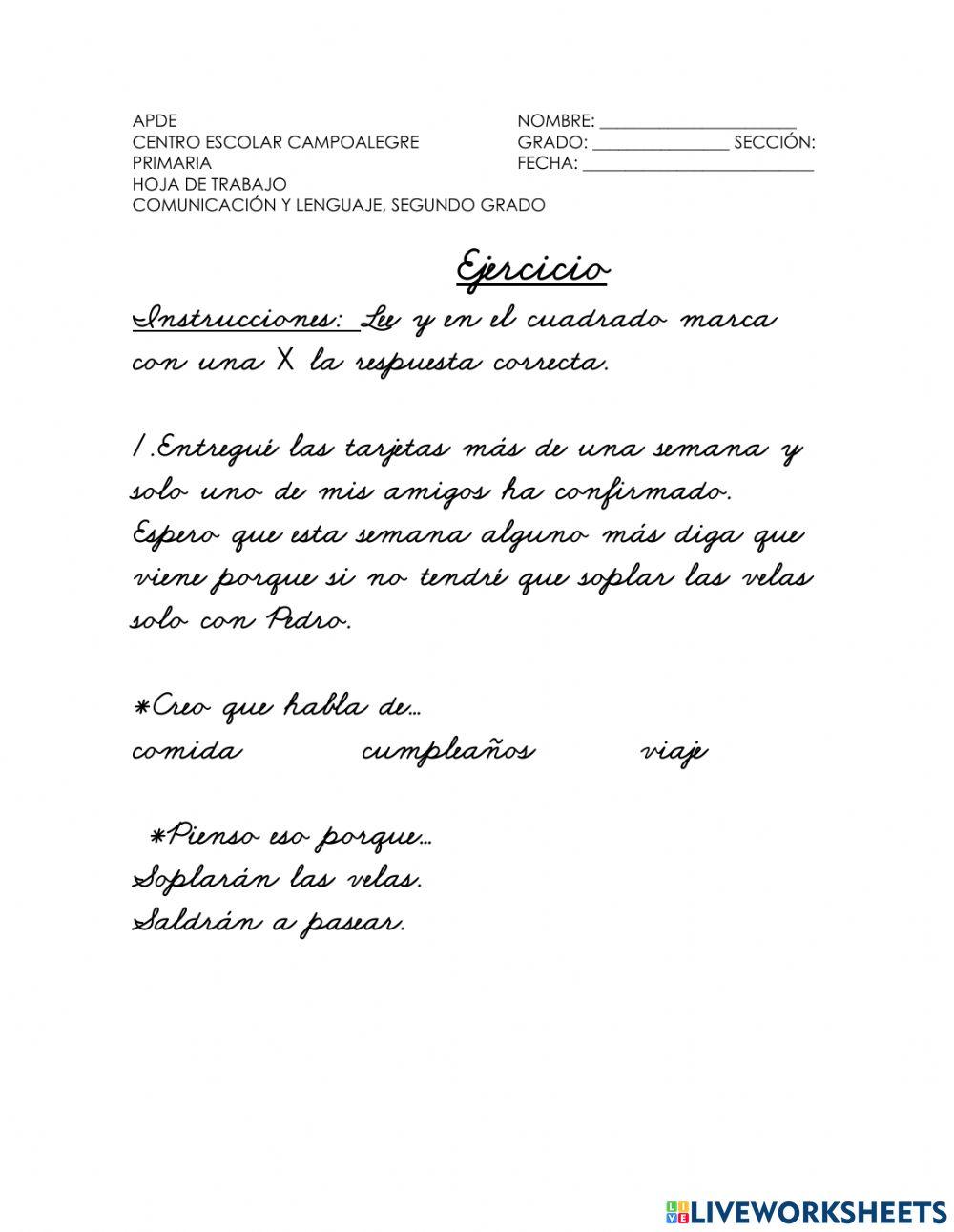 Lectura de inferencias