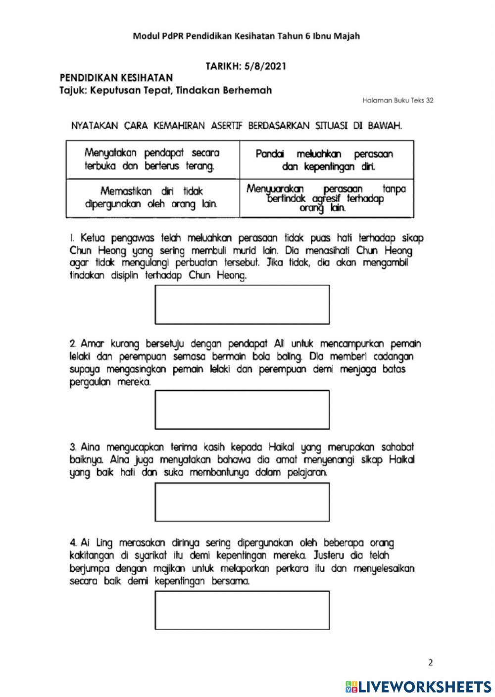 PK Tahun 6 - Keputusan Tepat Tindakan Berhemah