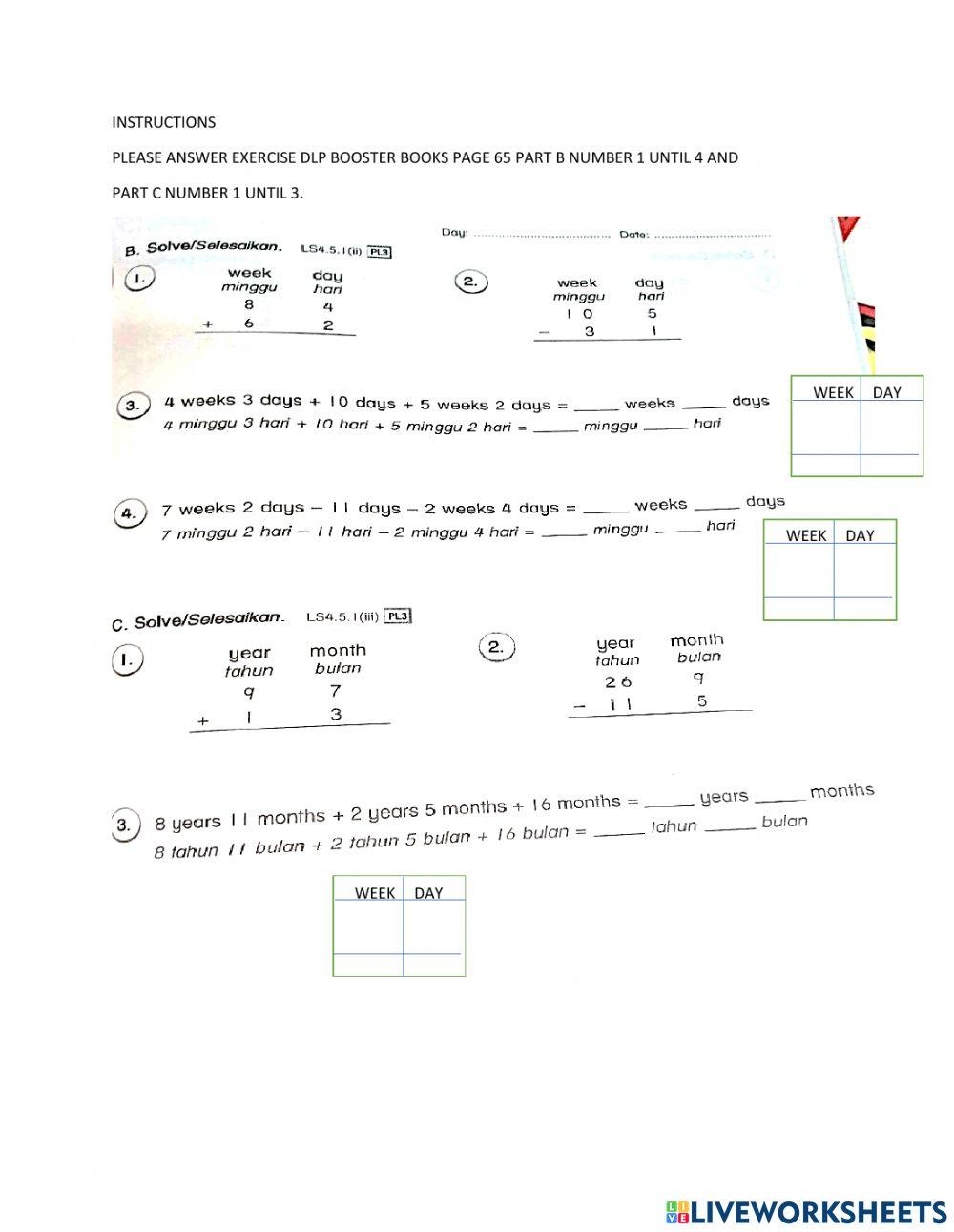 Time online exercise for year 4 | Live Worksheets