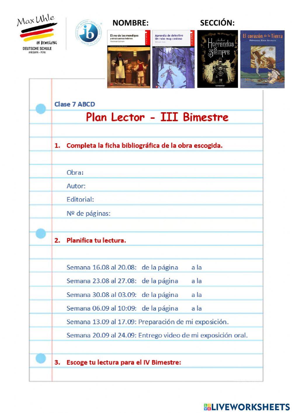 Ficha de planificación