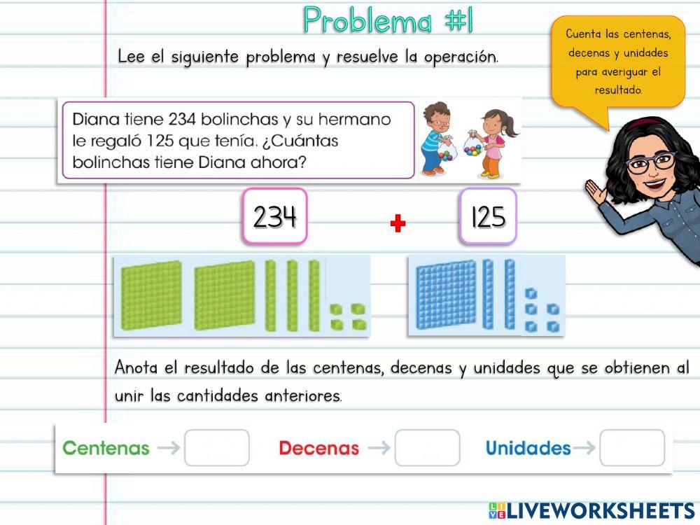 Sumas y Restas con centenas o tres cifras