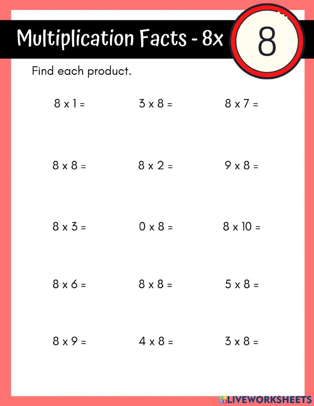 1231579 Multiplication by 8 TeacherAngelica