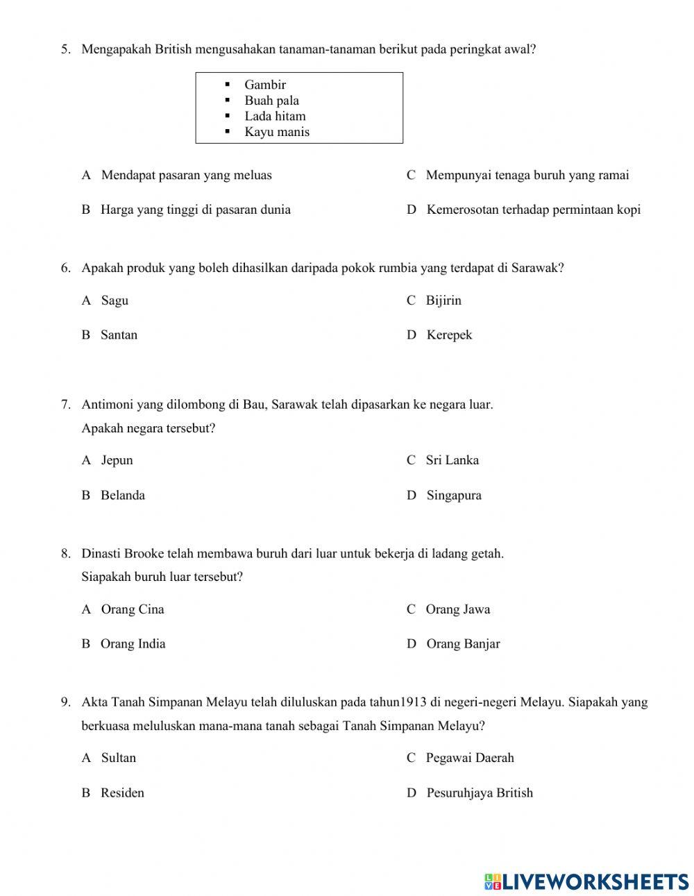 Bab 6 : kesan pentadbiran barat terhadap ekonomi dan sosial