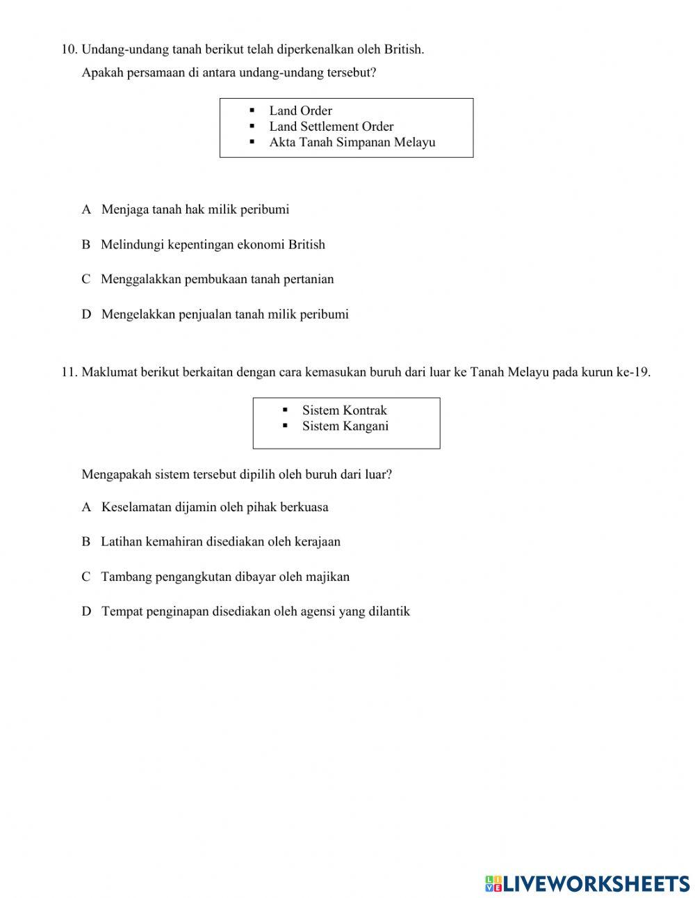 Bab 6 : kesan pentadbiran barat terhadap ekonomi dan sosial