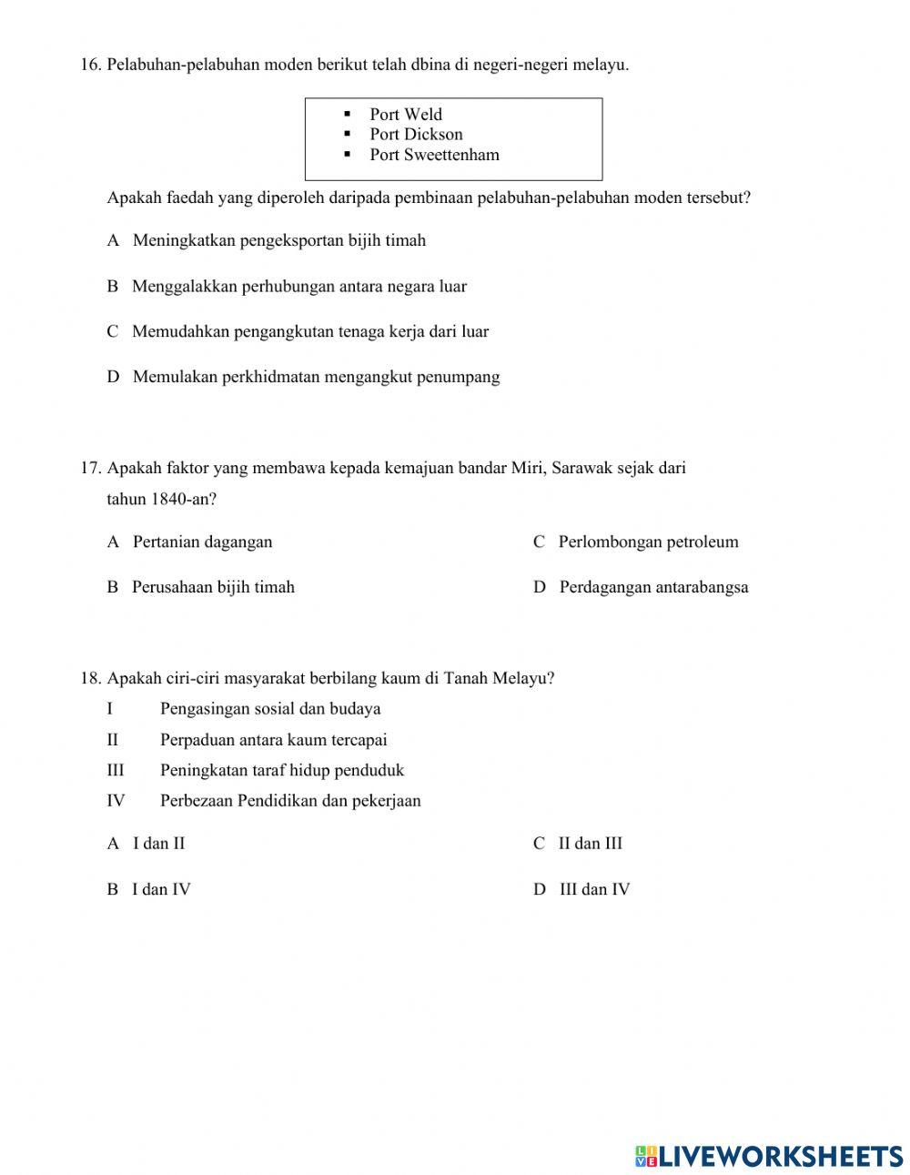 Bab 6 : kesan pentadbiran barat terhadap ekonomi dan sosial