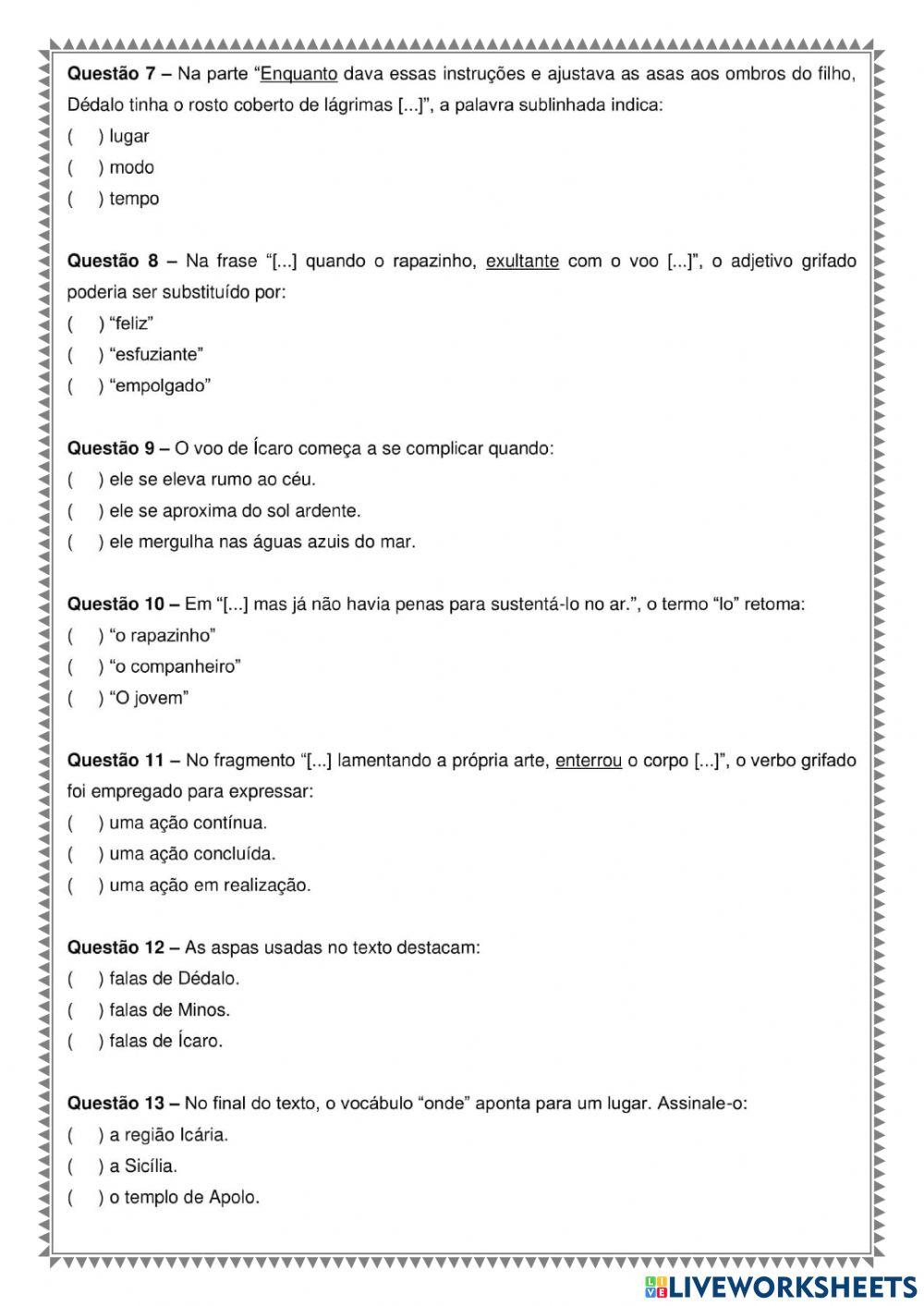 Genero textual - mito de icaro