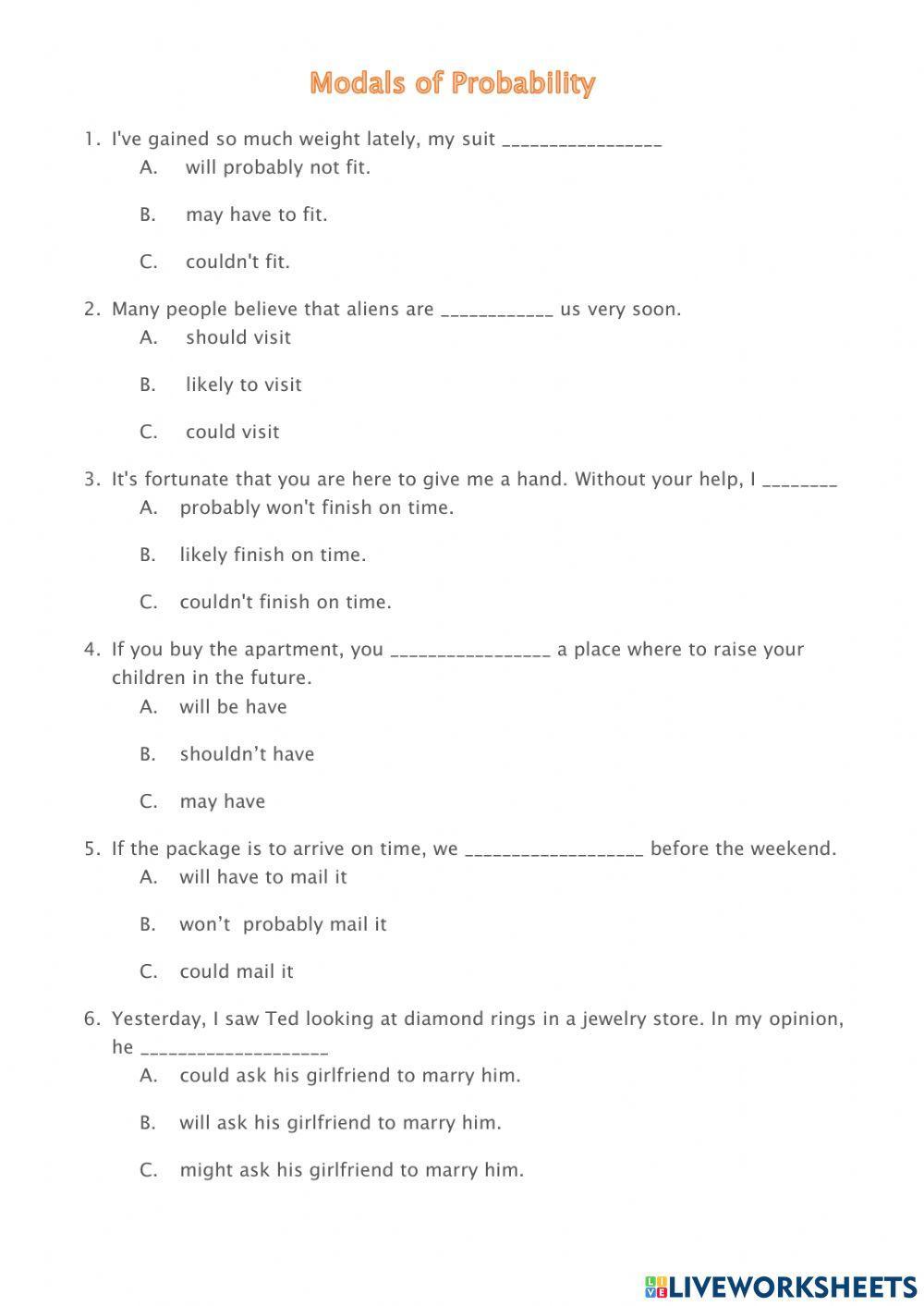 Modals of probability