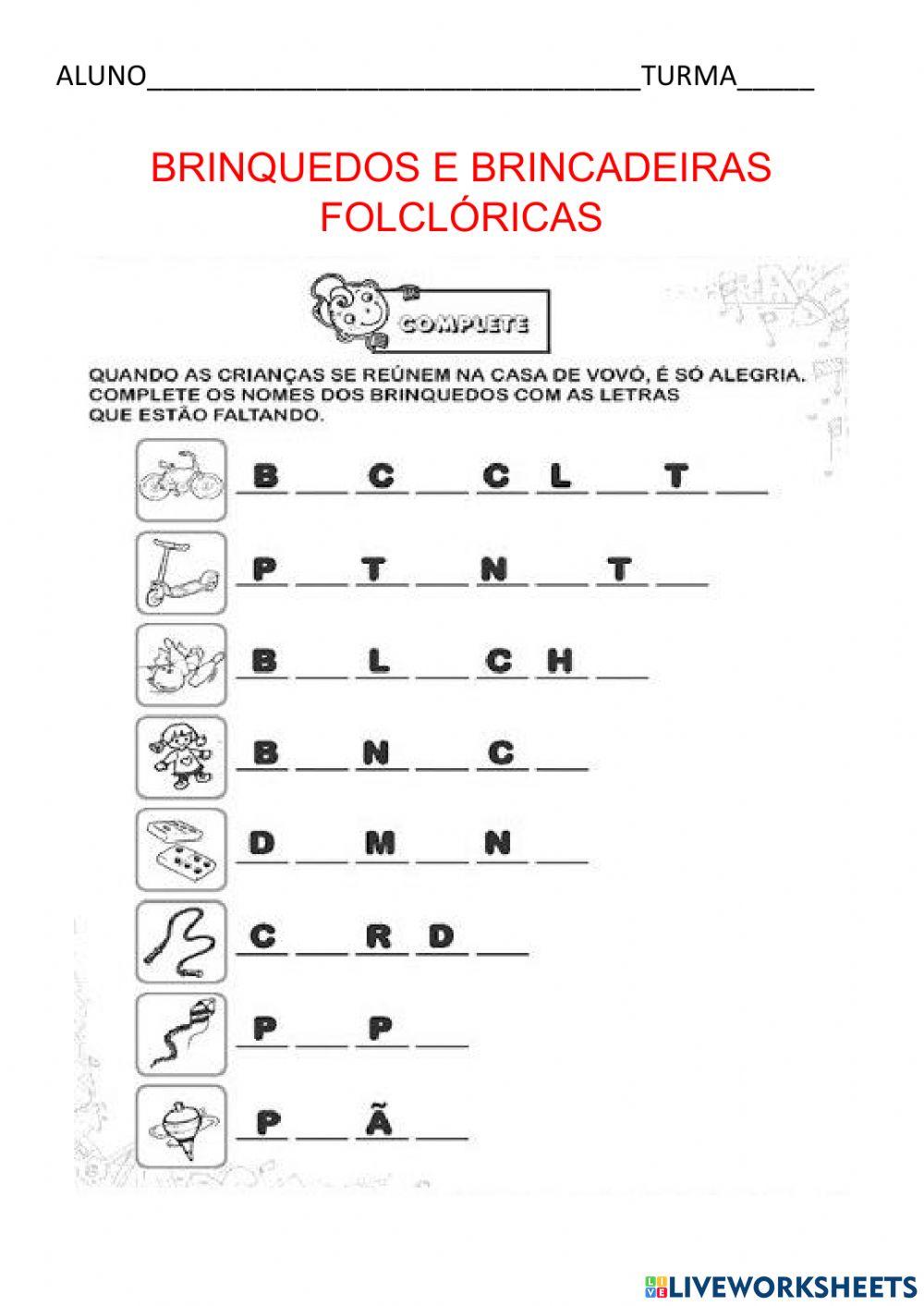Brincadeira e brinquedos folcloricos