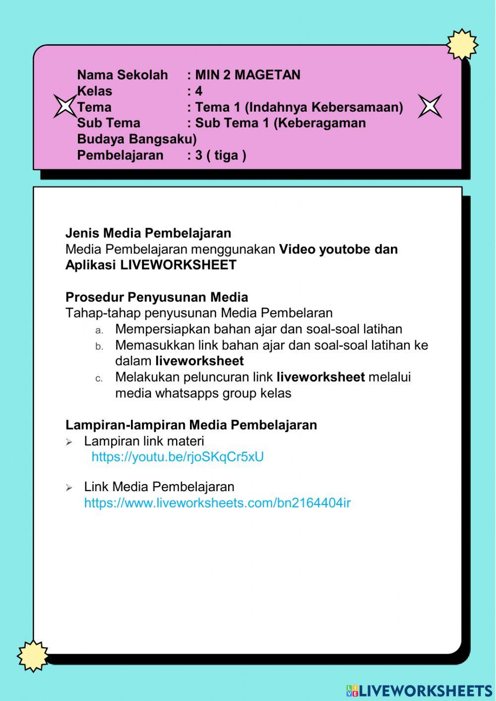 Tema 1 Indahnya Kebersamaan