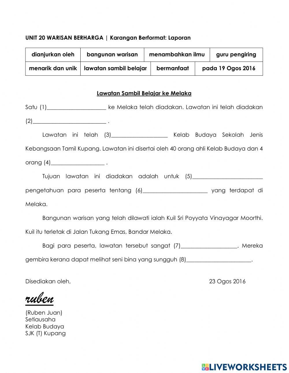 BM T6 Unit 20 Warisan Berharga