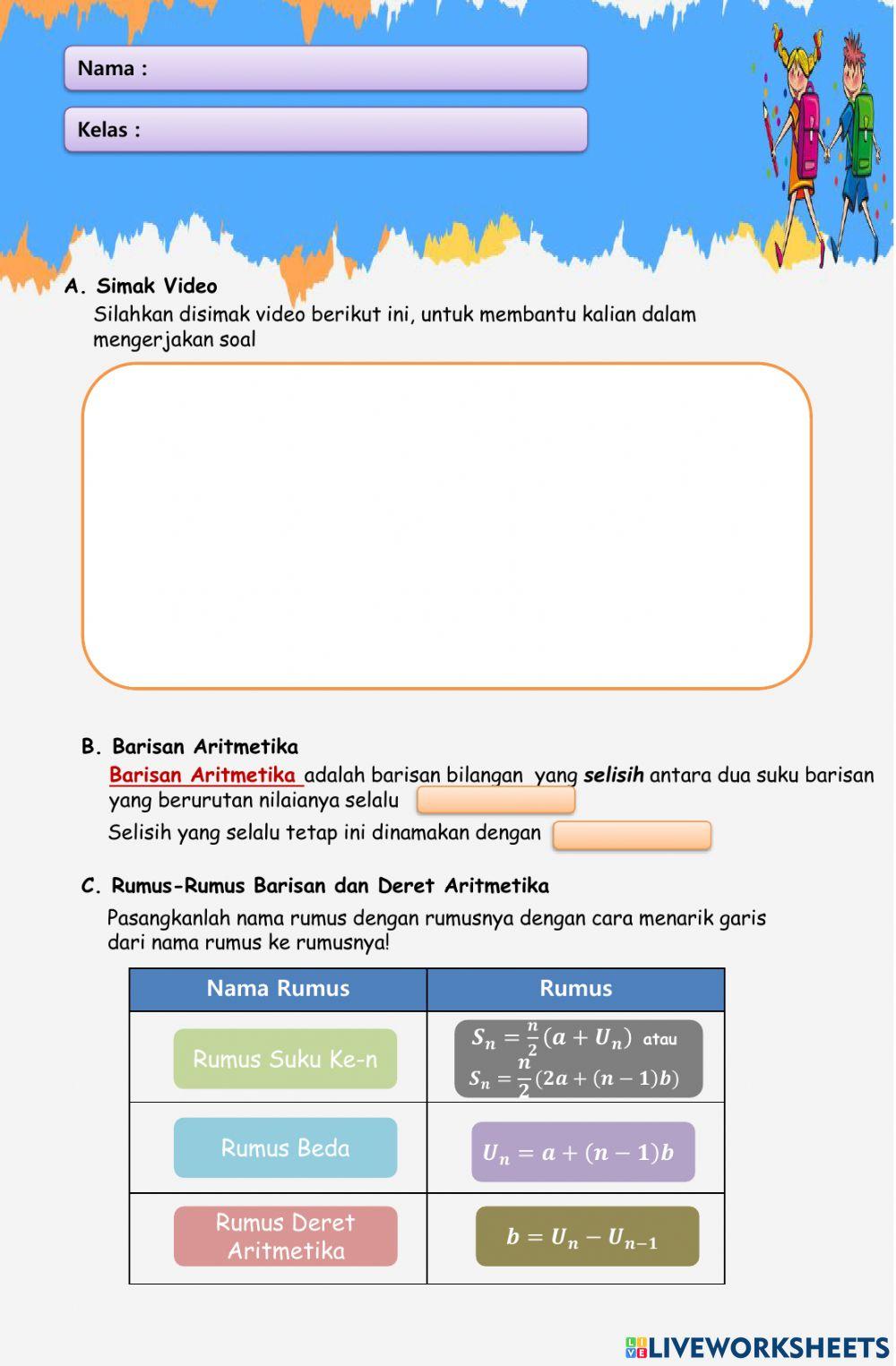 Lkpd barisan dan deret aritmetika