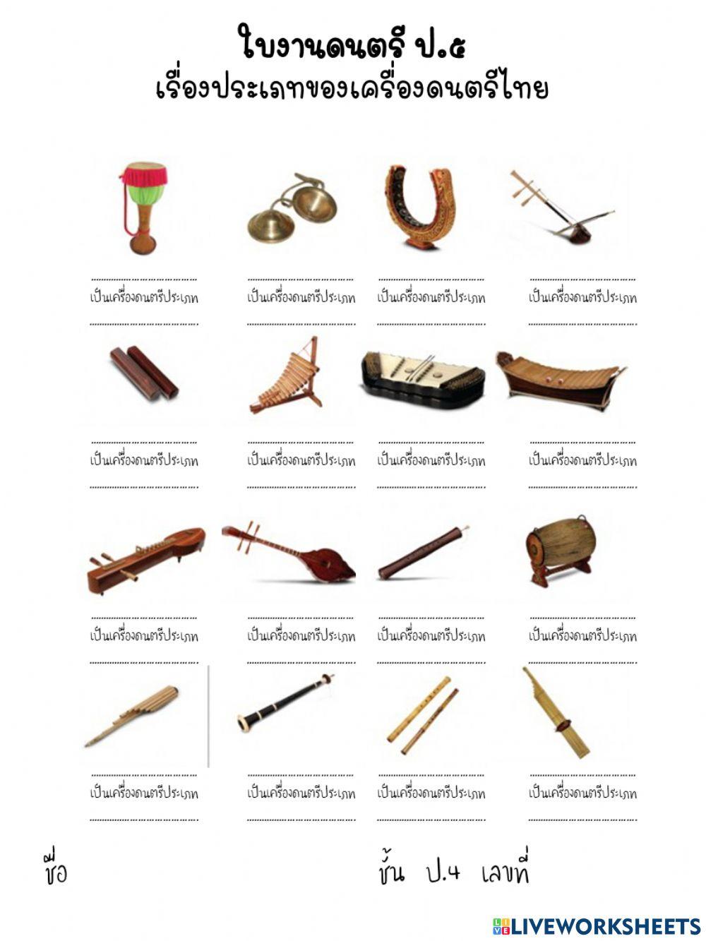 เครื่องดนตรีไทย