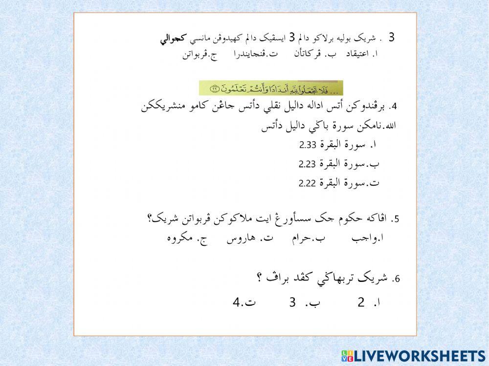 Syirik merosakkan akidah