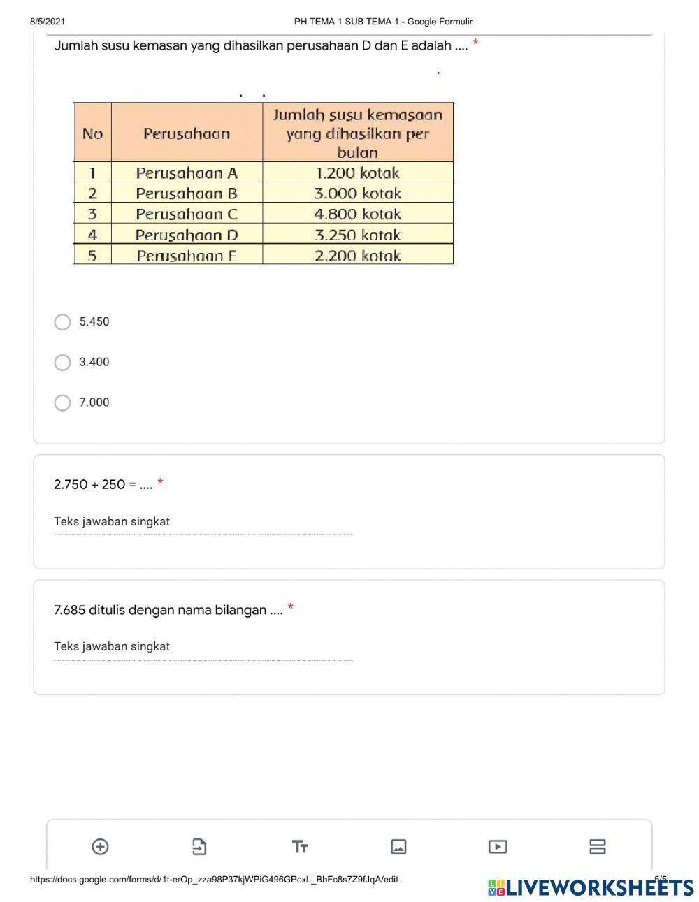 PH Matematika tema 1 subtema 1