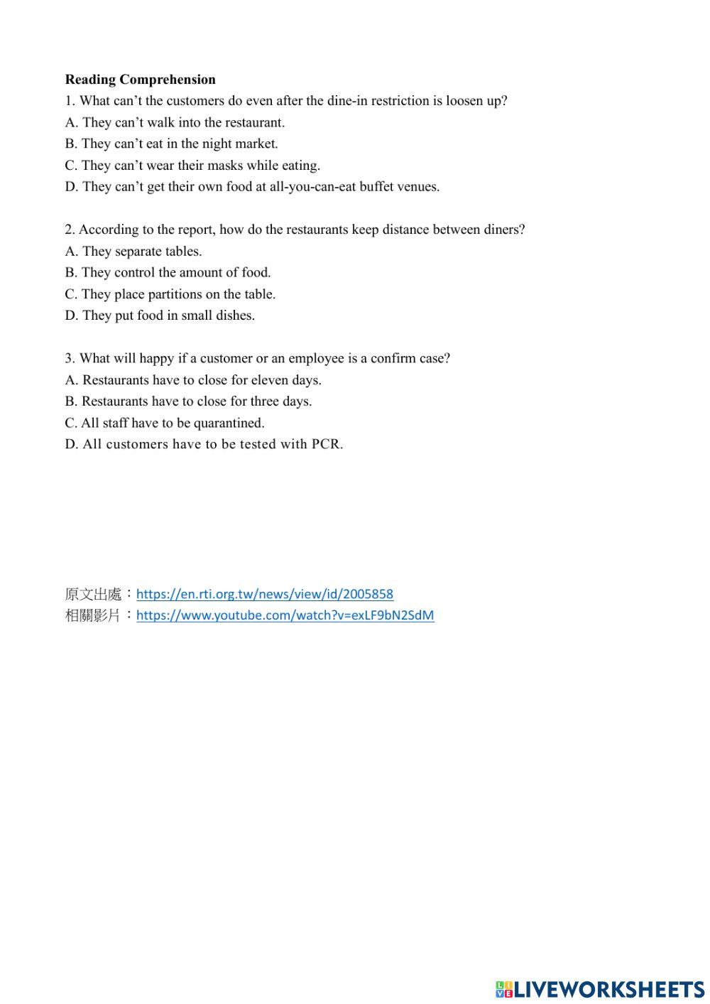 Taipei and New Taipei allow dining in at restaurants, night markets