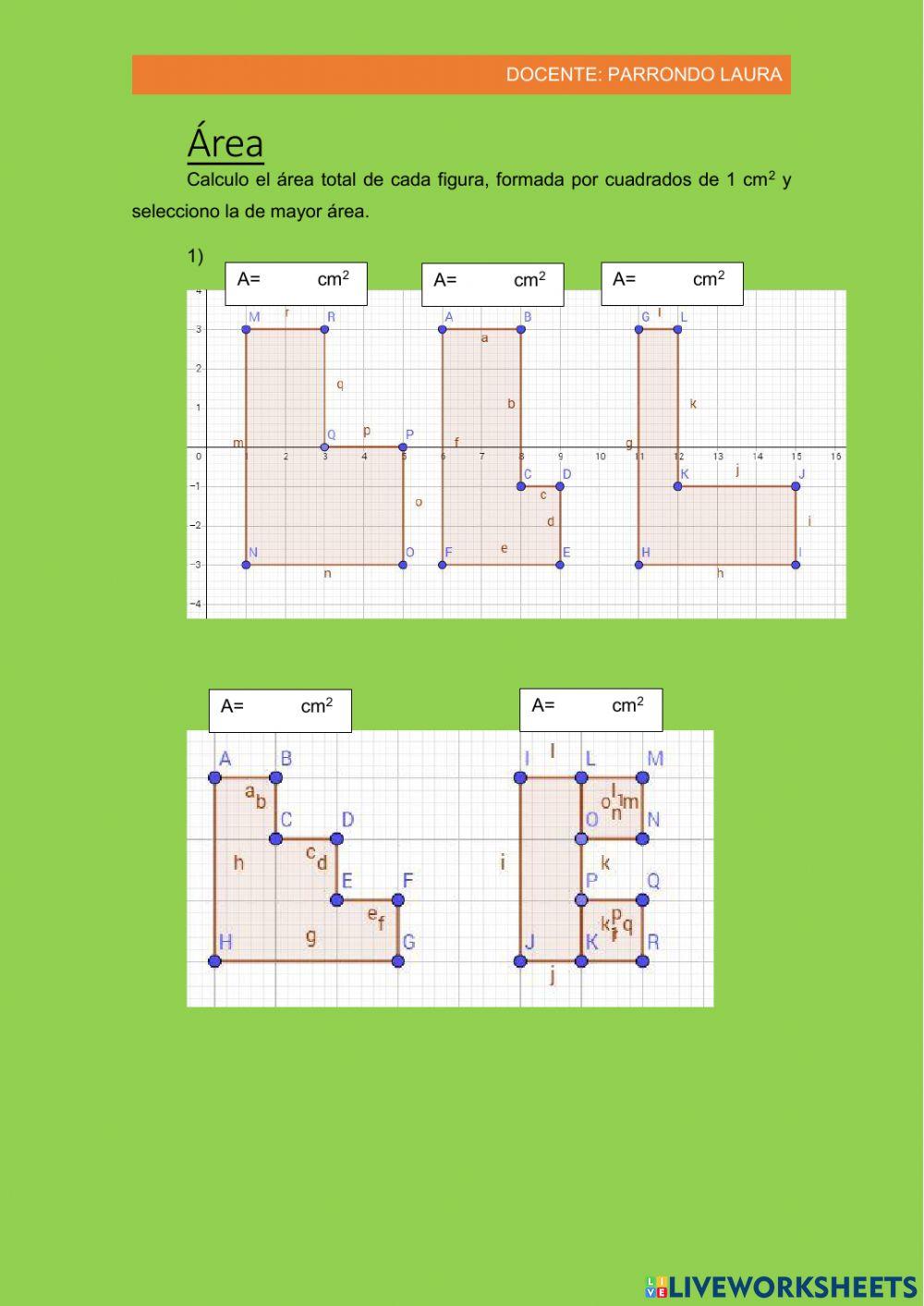 Área comparación