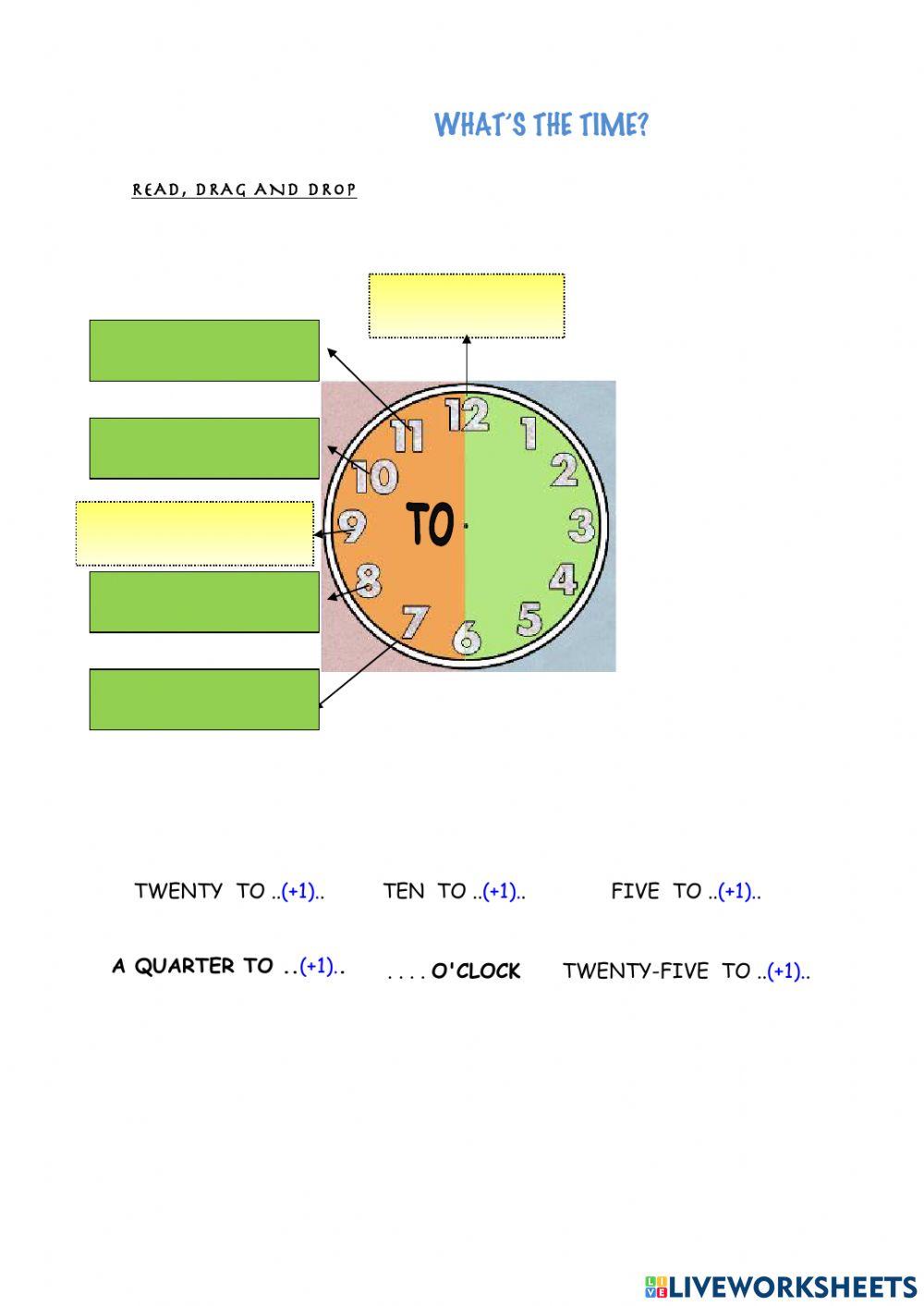 Telling the time part 2 Telling the time part 2