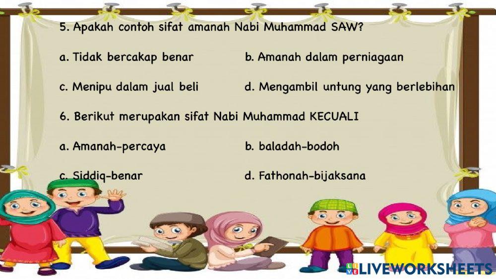 Kuiz Pendidikan Islam Tahun 2 interactive worksheet | Live Worksheets