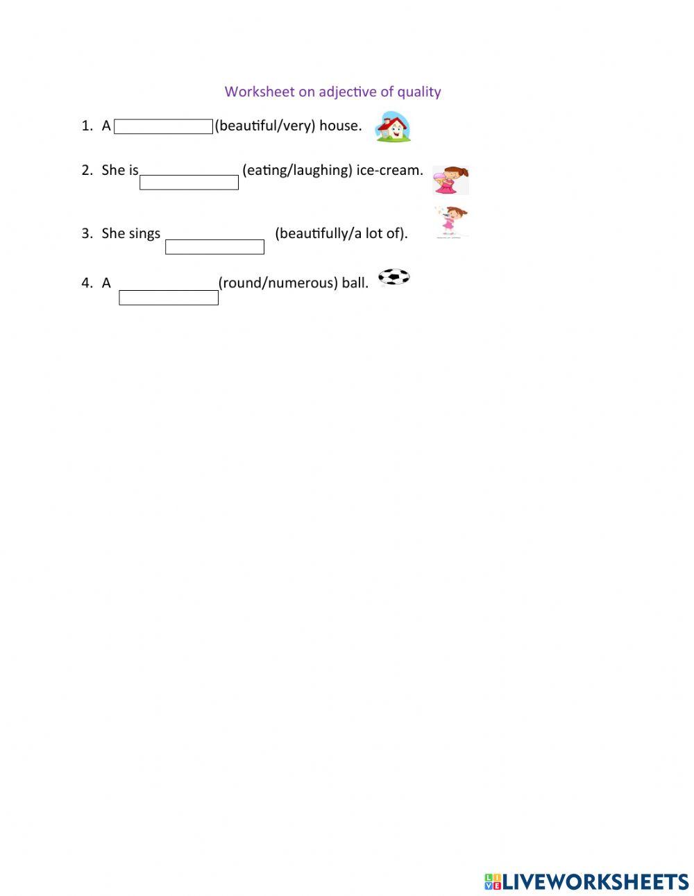 Adjective of quality