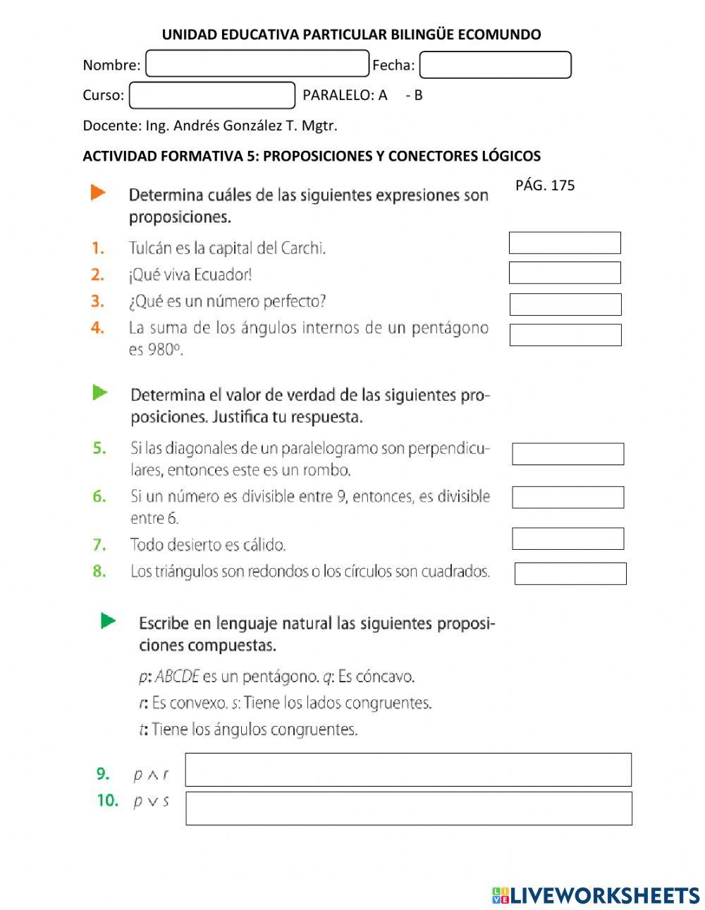Proposiciones simples y compuestas Proposiciones simples y compuestas
