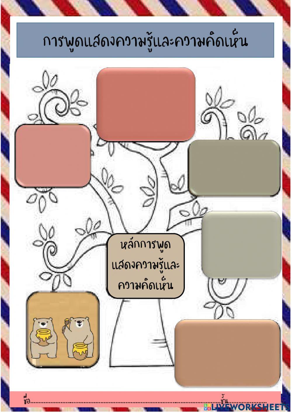 การพูดแสดงความรู้และความคิดเห็น