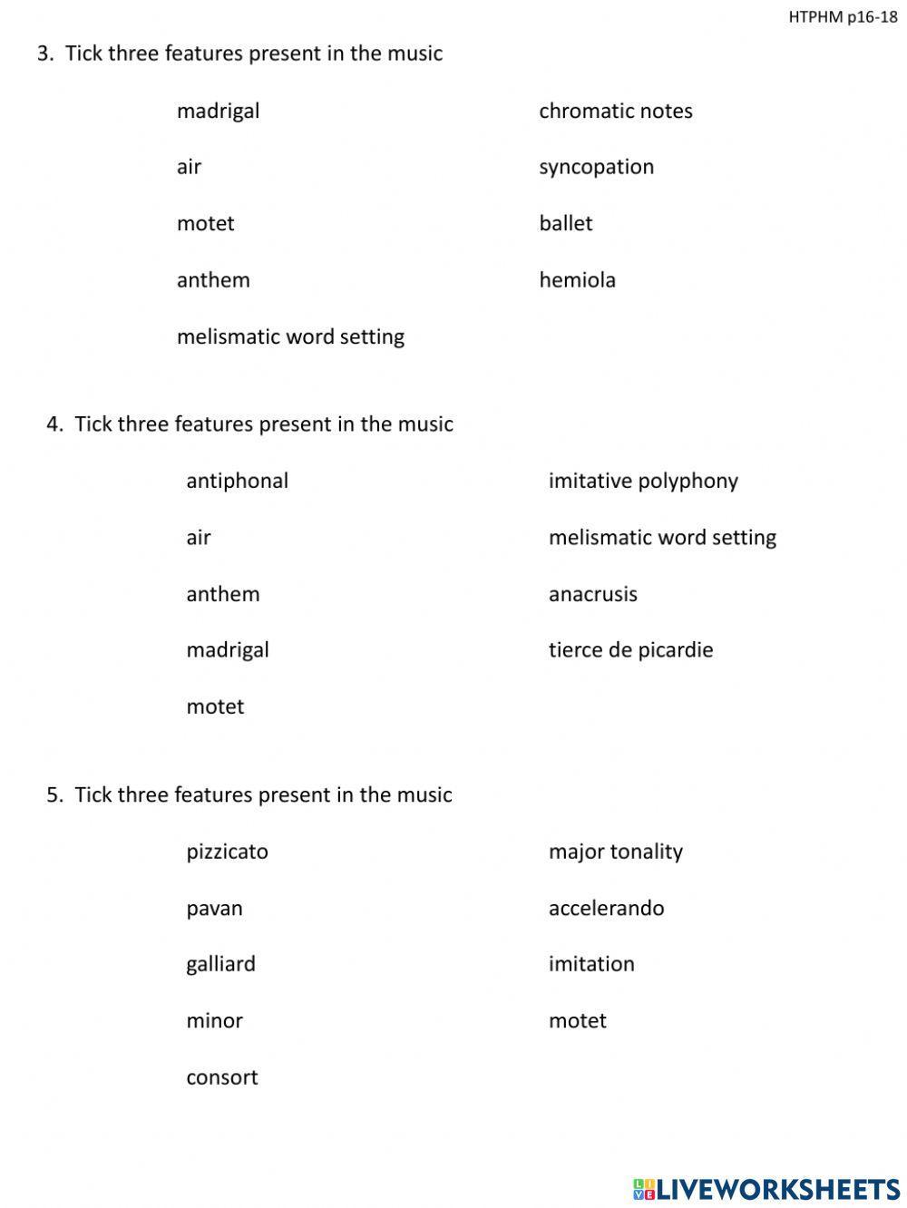Adv Higher Renaissance Music 3