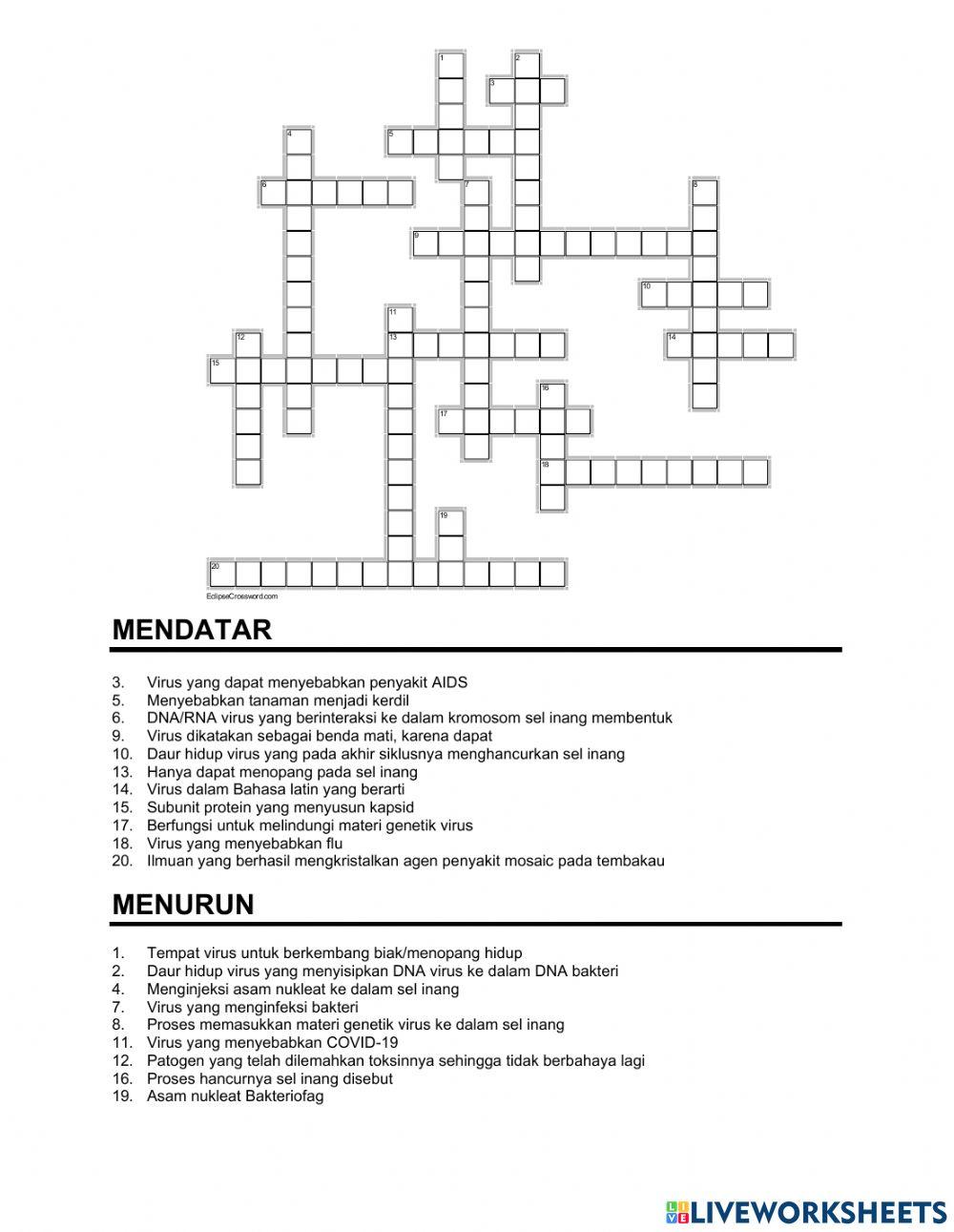 Teka teki materi virus
