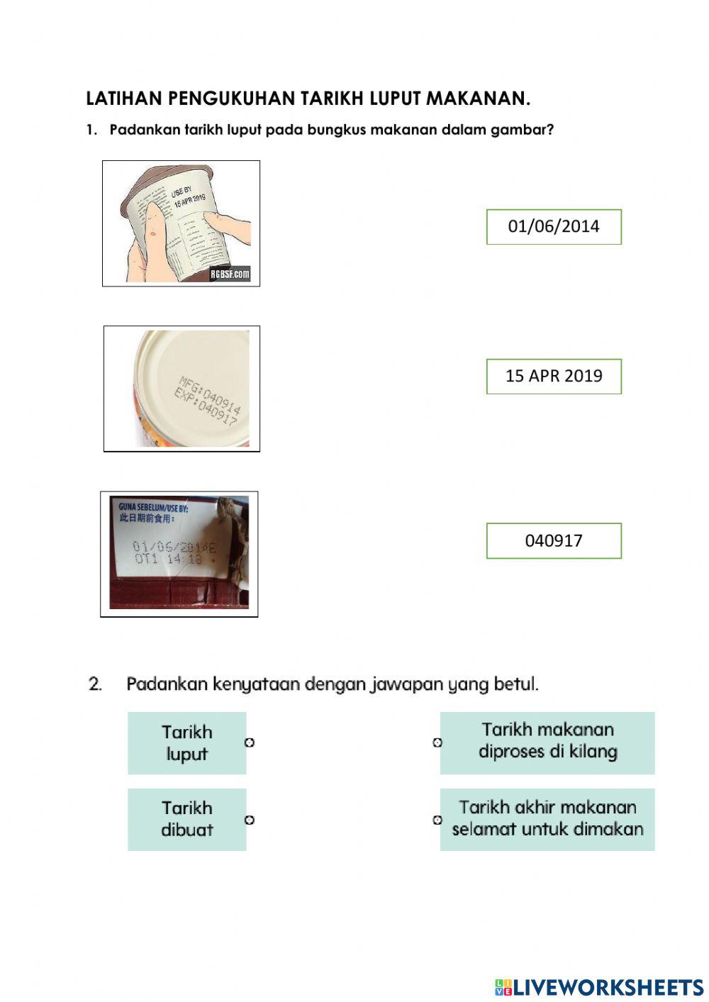 Tarikh luput makanan