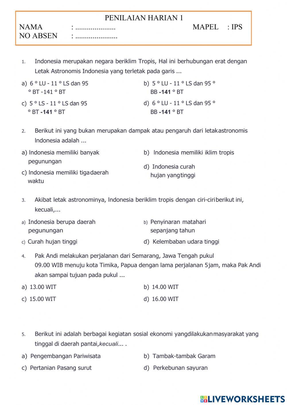 Kondisi Geografis Indonesia