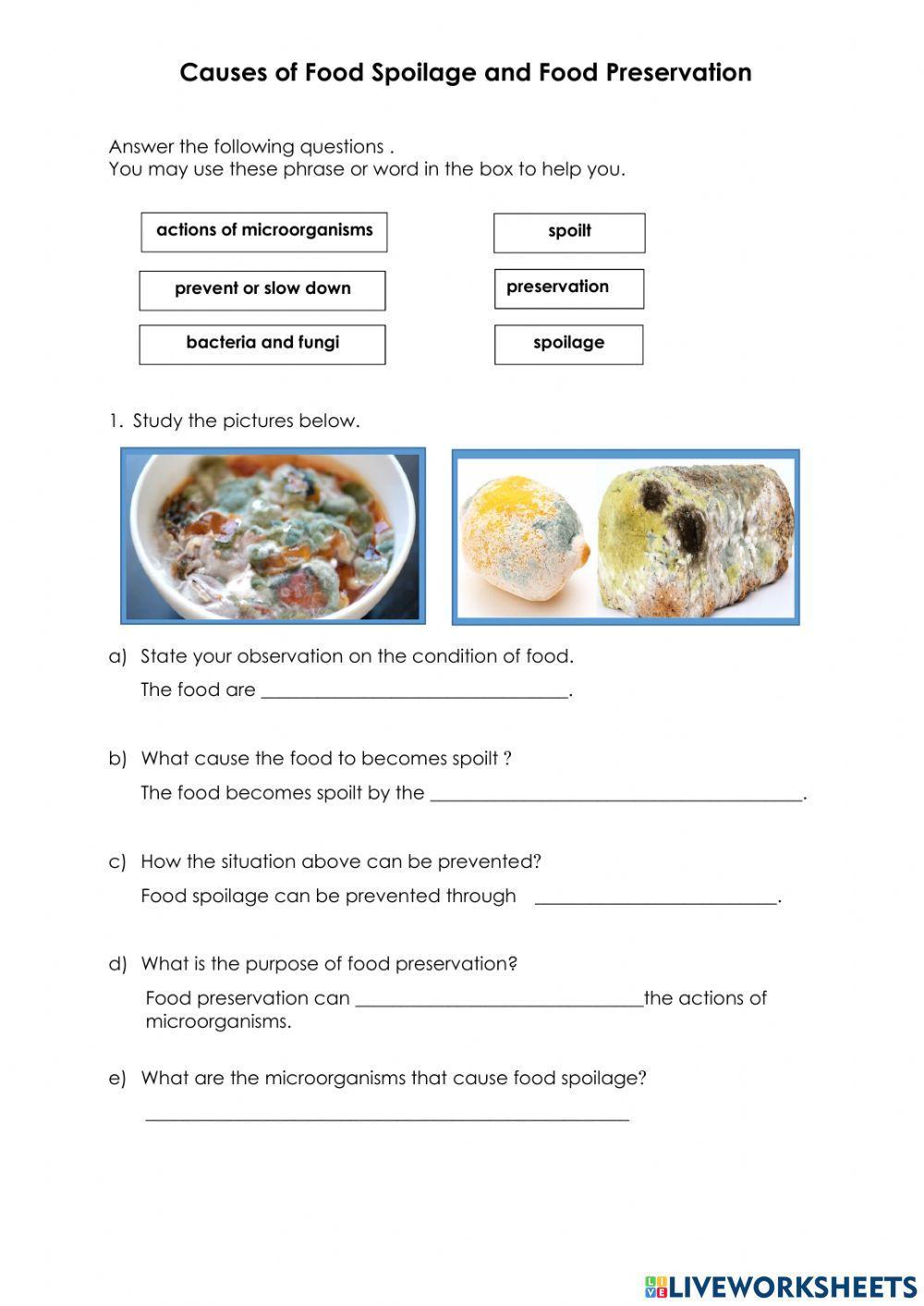 Causes of Food Spoilage
