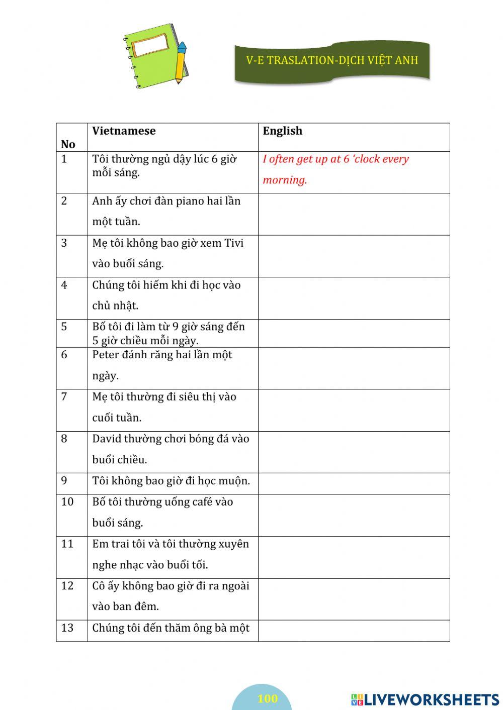 Present simple(p100-101)