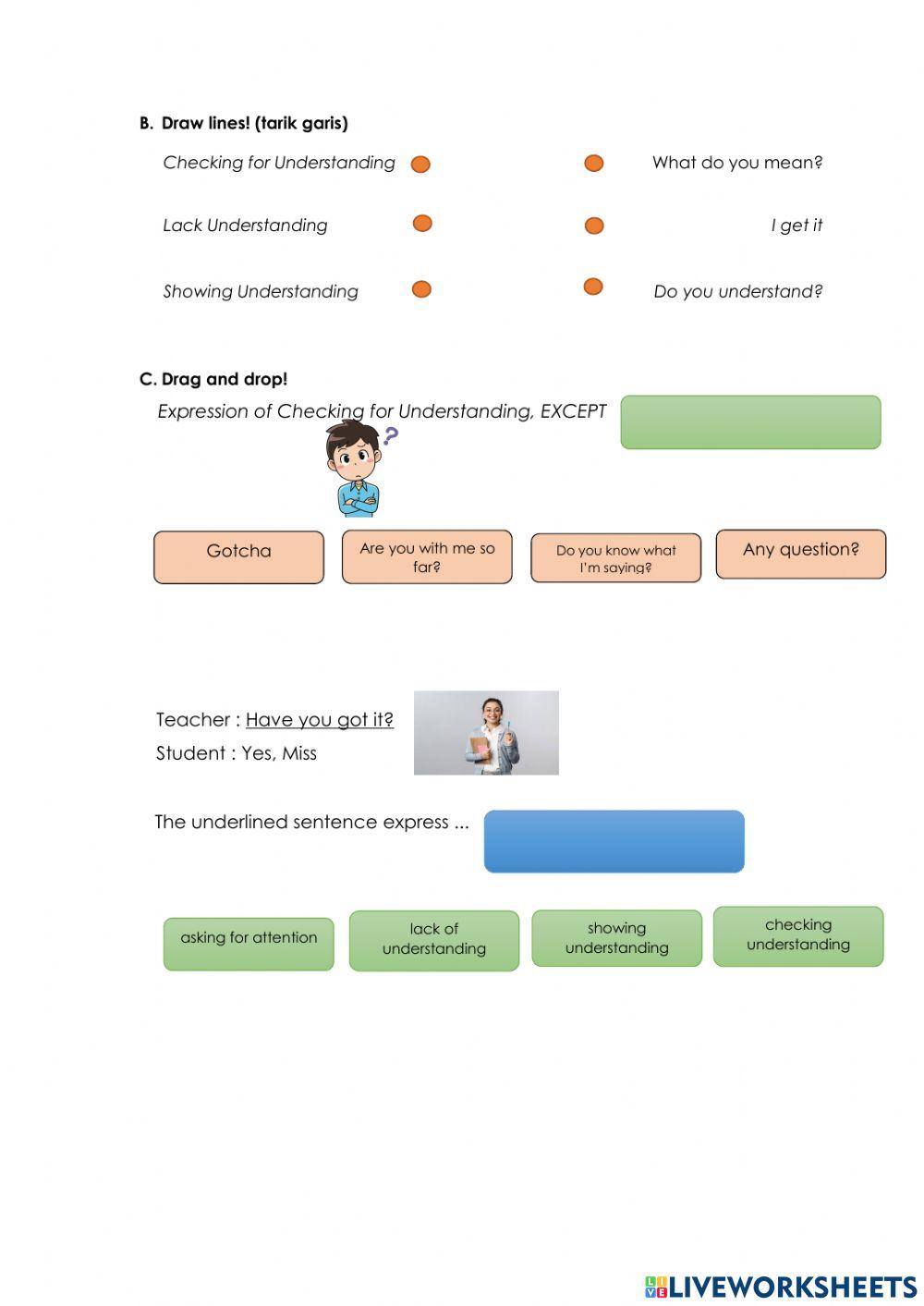 English Exercise 1-Asking for Attention and Checking Understanding