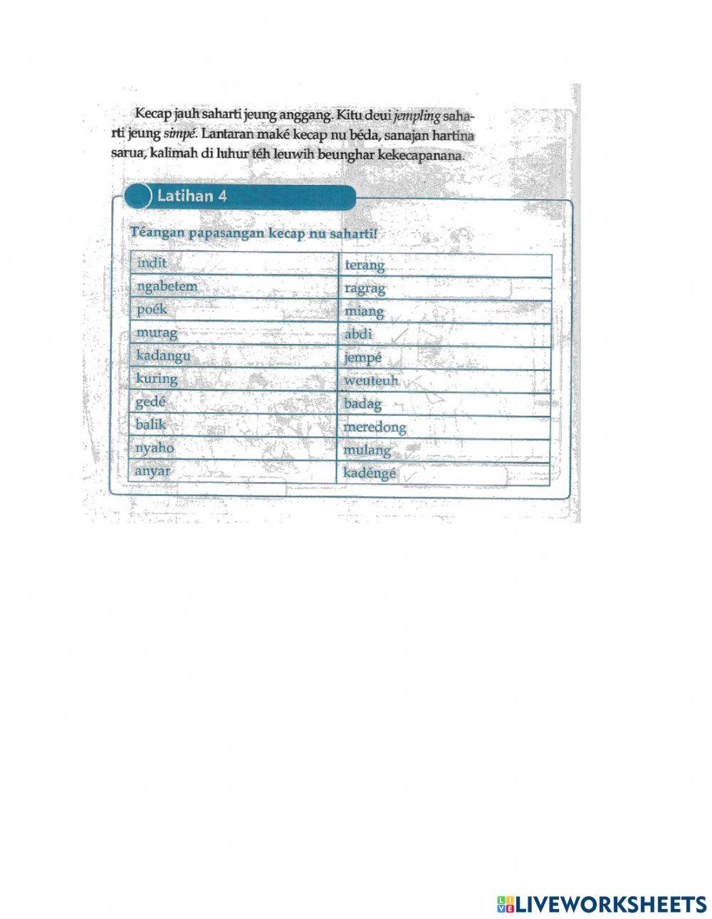 Bahasa sunda sinonim