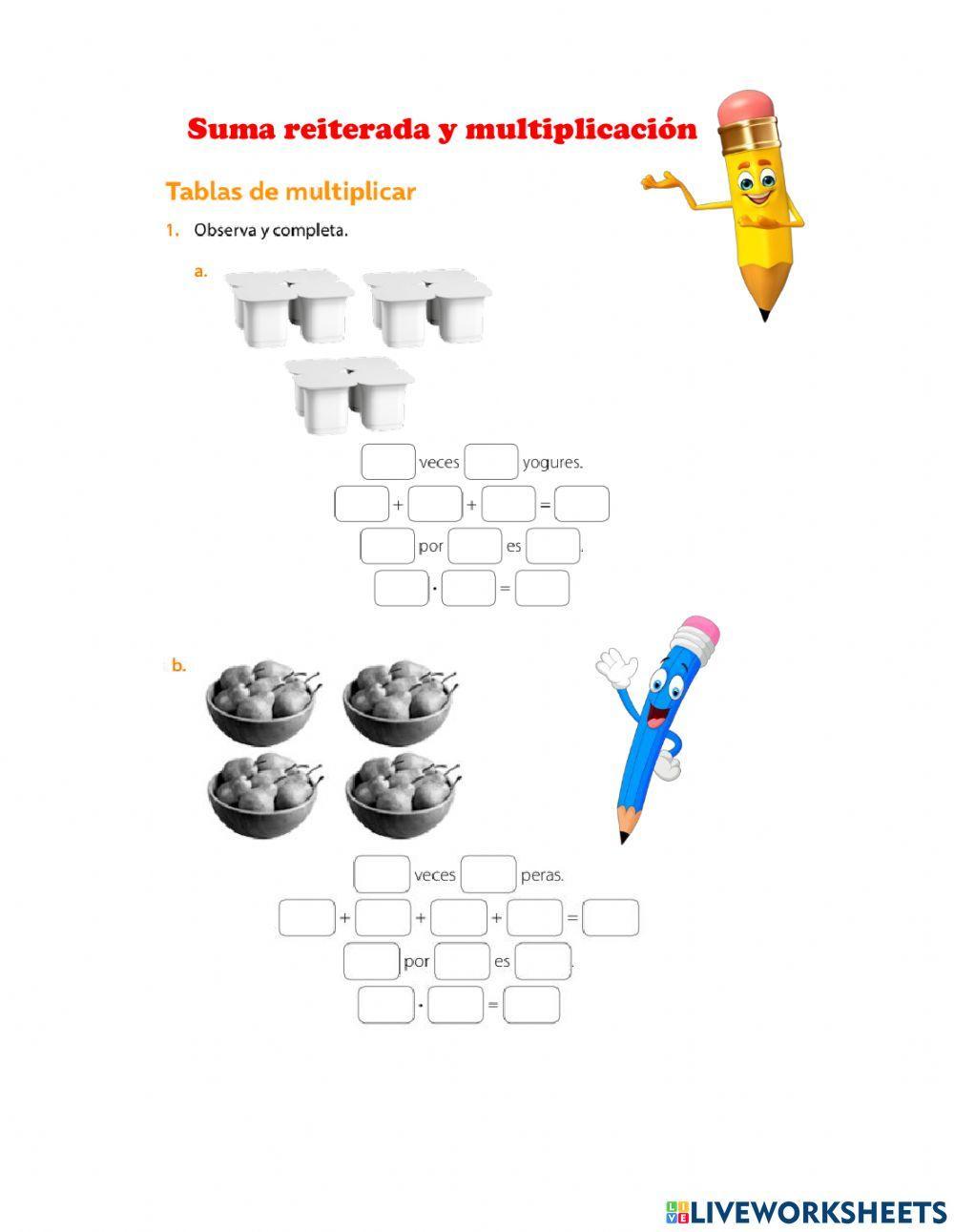 Suma reiterada y multiplicación