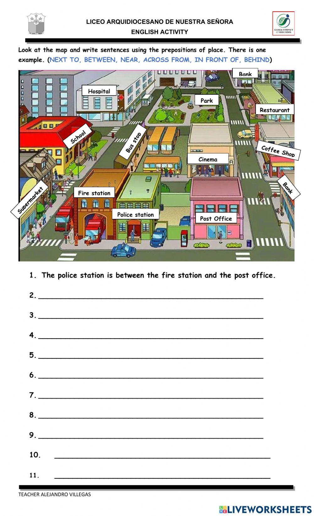 Prepositions of place