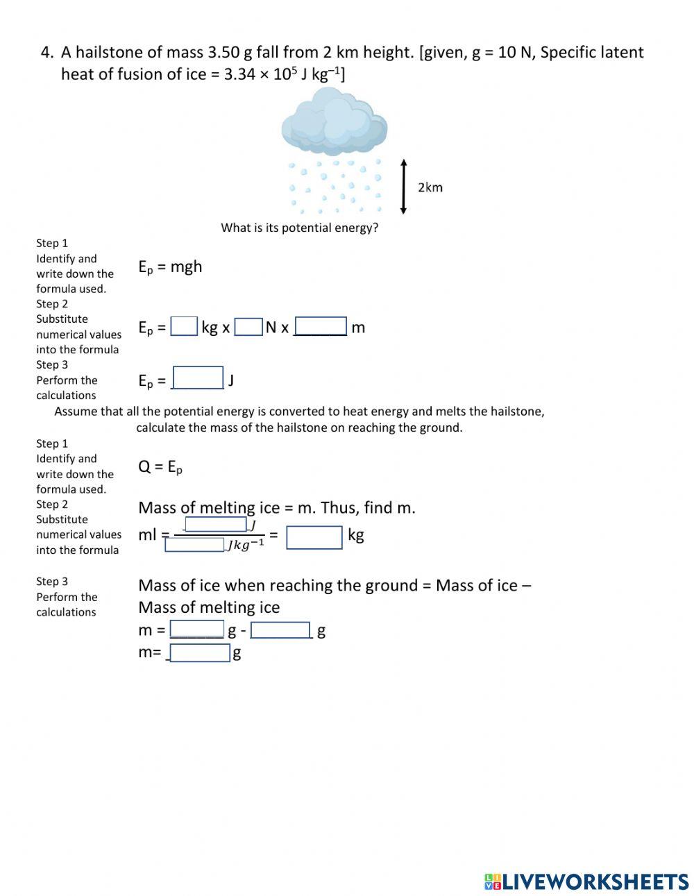 Formative Practice 4.3 Latent Heat