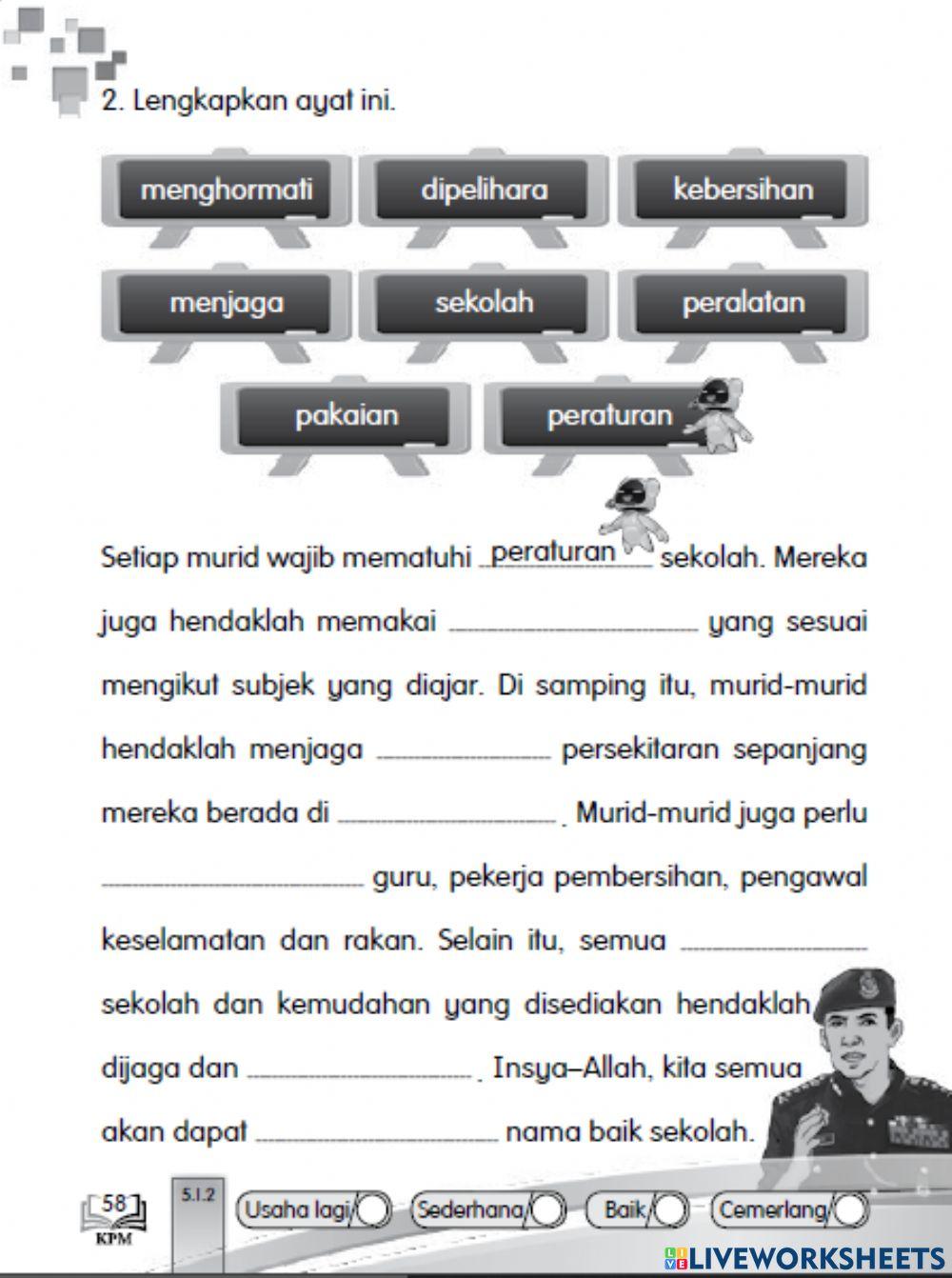 Adab Semasa di Sekolah Adab Semasa di Sekolah